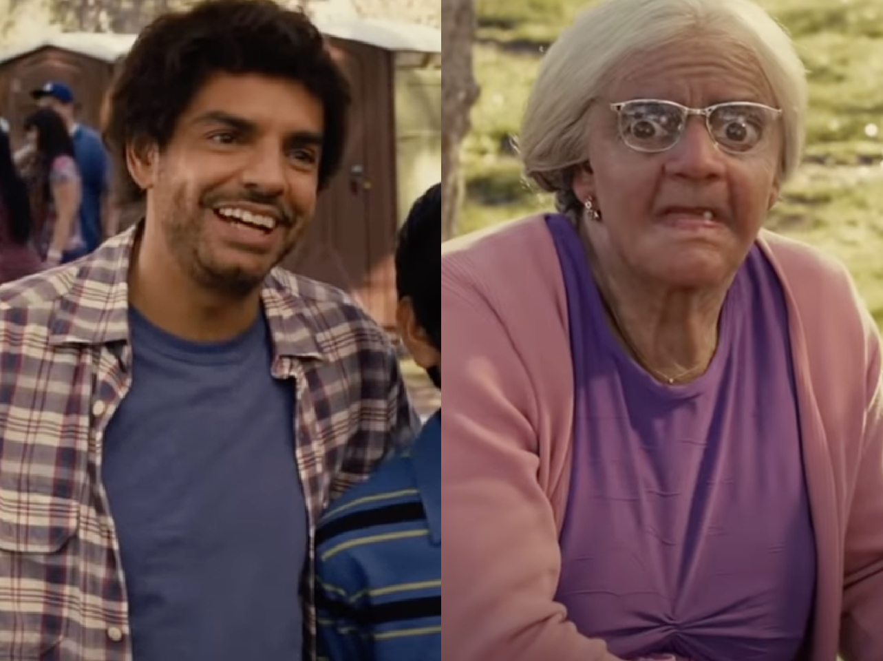 Eugenio Derbez as Felipe | Eugenio Derbez as Felipe's grandmother | Source: YouTube/Movieclips