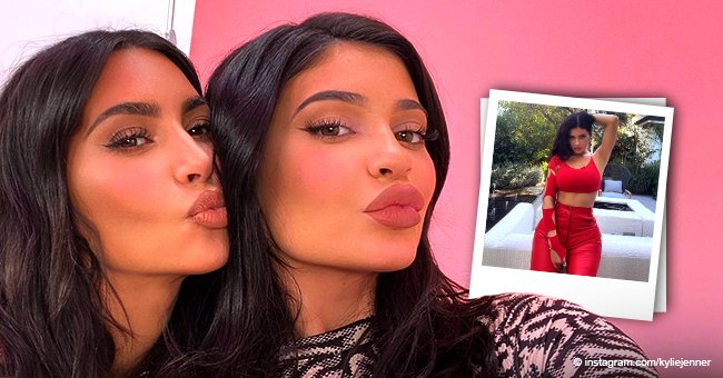 Kylie Jenner Shows Her Hourglass Figure In Cropped Red Top And Matching Pants — See Fan Comments 