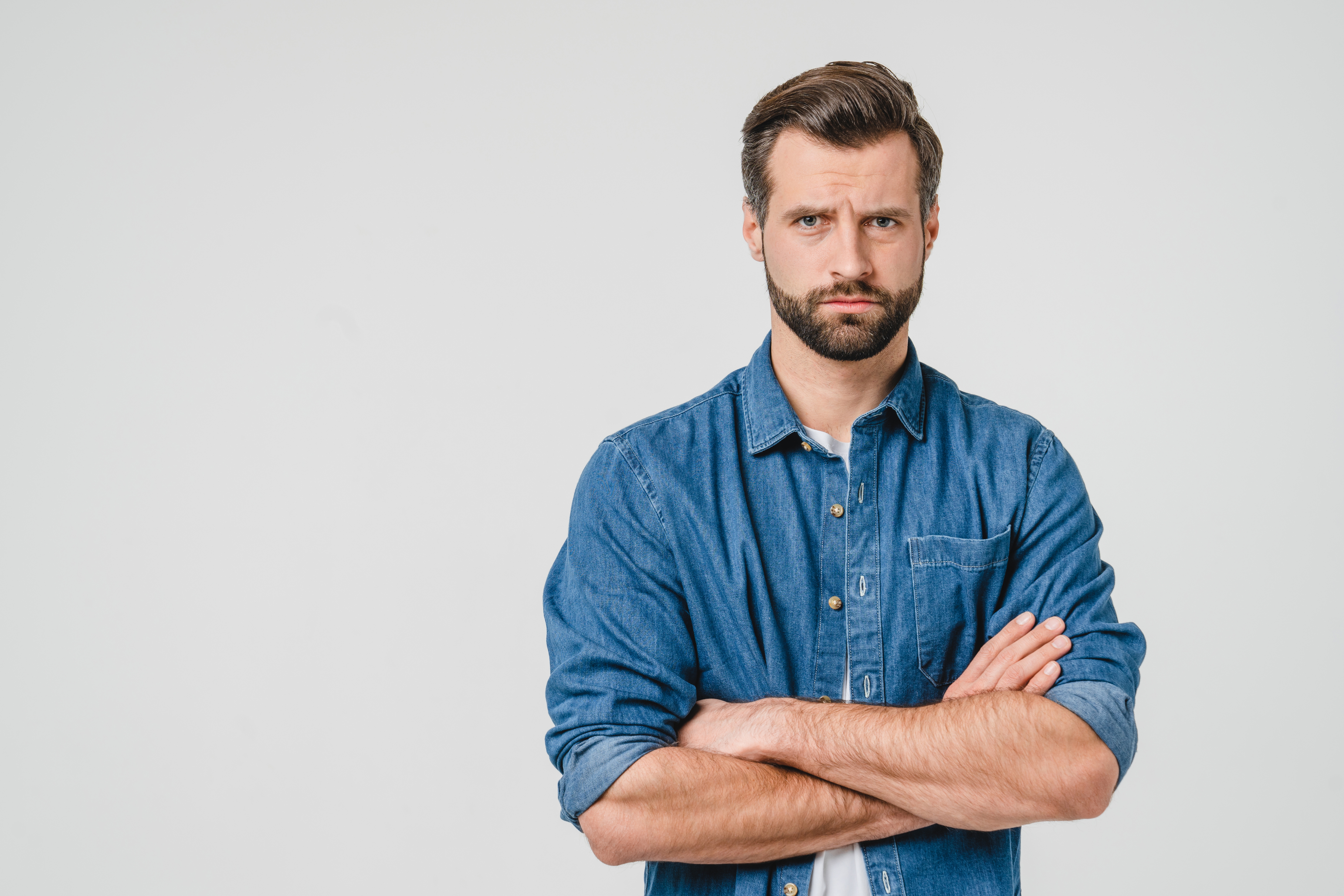 Man with serious face | Shutterstock
