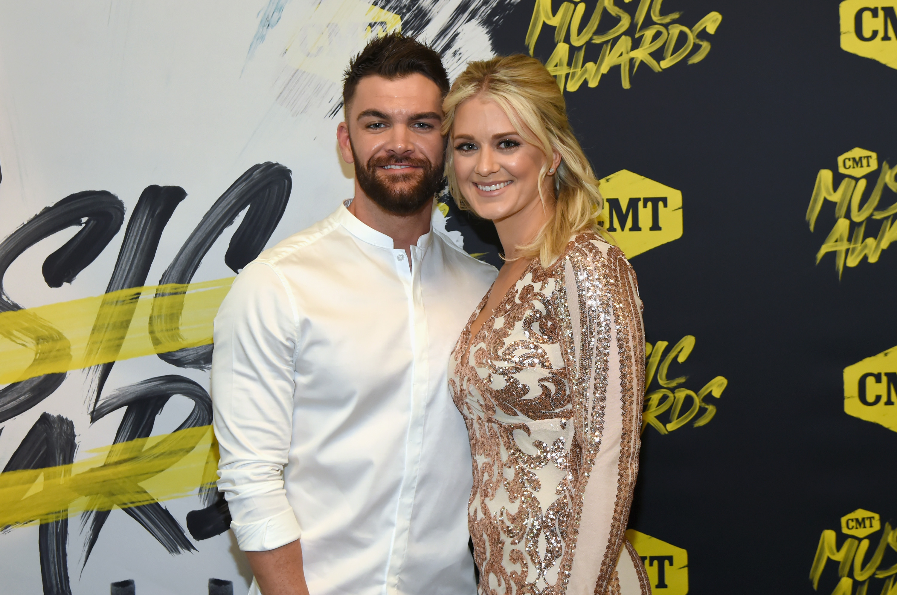 Dylan Scott and Blair Robinson at the 2018 CMT Music Awards in Nashville, Tennessee. | Source: Getty Images