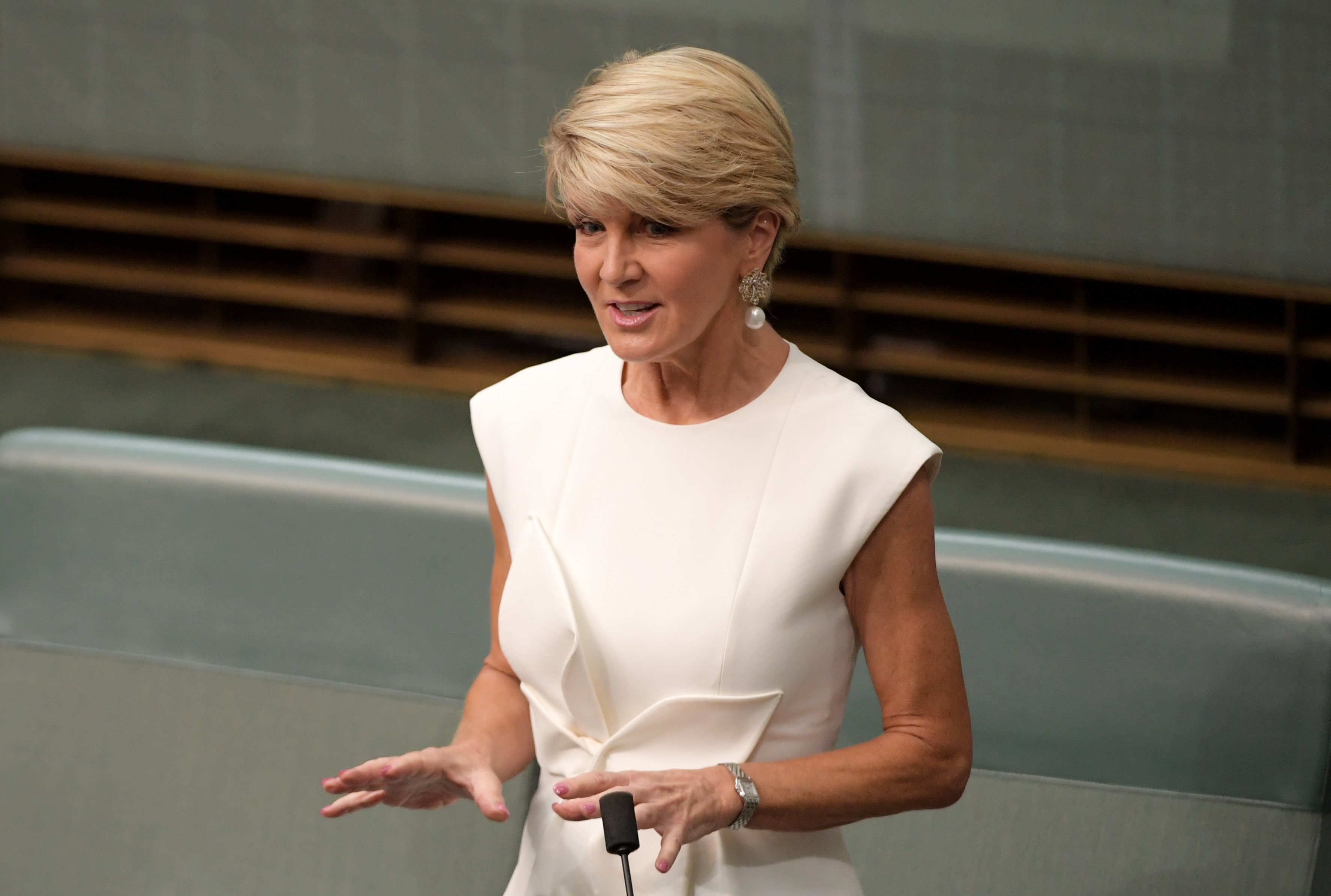 Former foreign minister of Australia Julie Bishop at the Parliament House | Photo: Getty Images