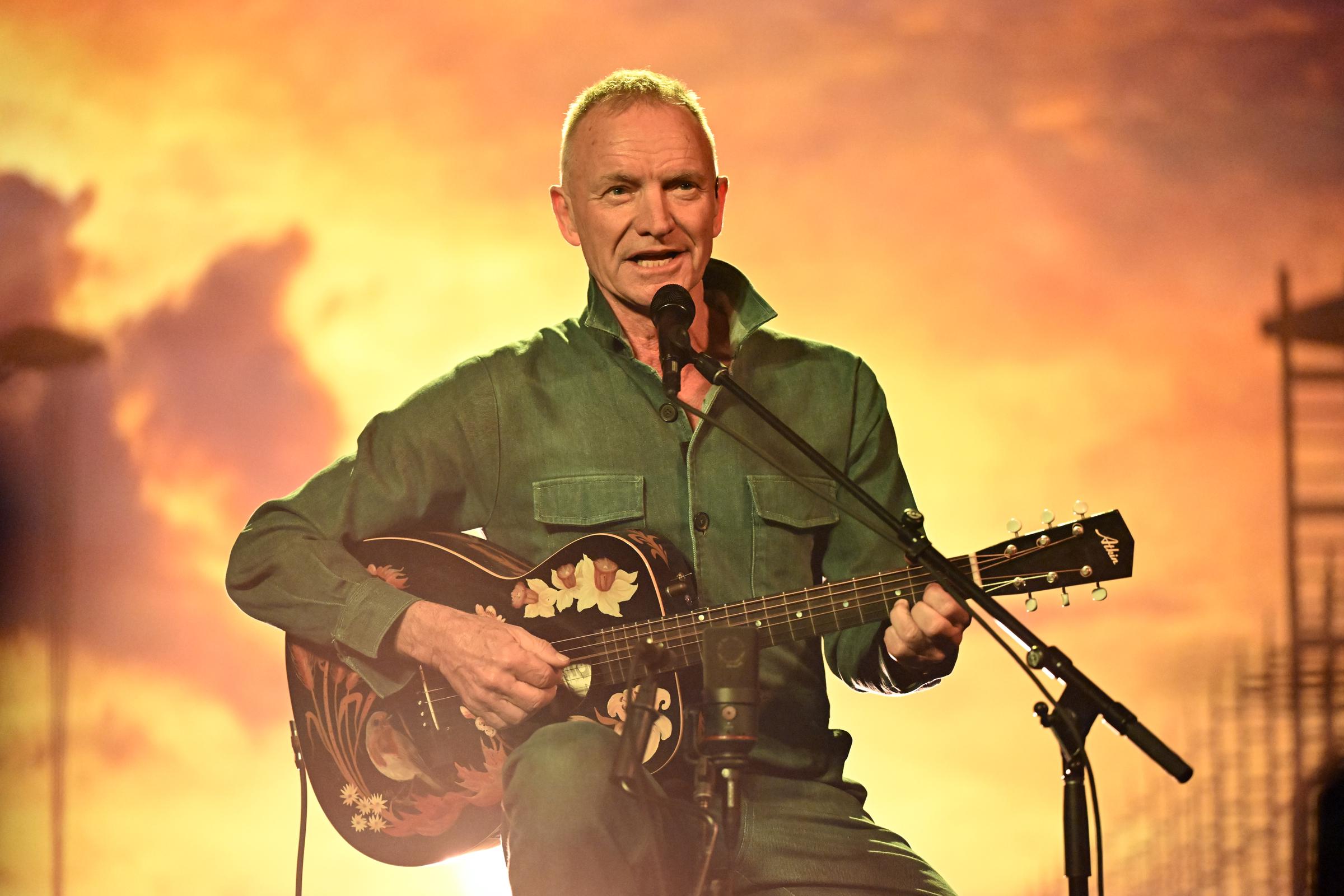 Sting performing on "The Tonight Show Starring Jimmy Fallon" on 12 March 2026. | Source: Getty Images