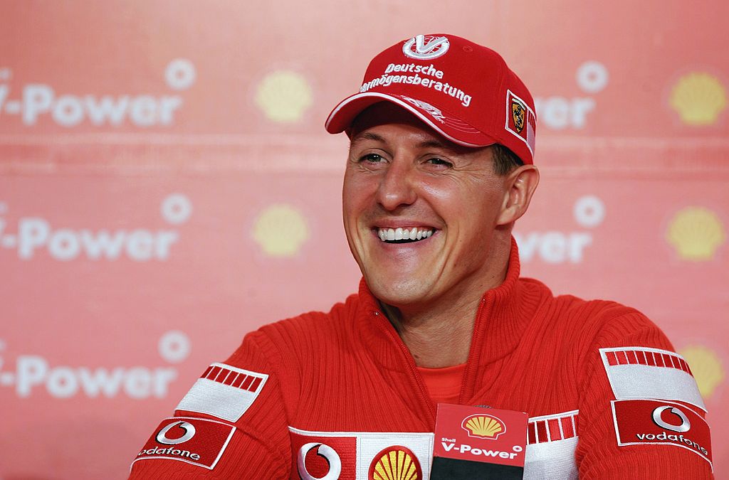Michael Schumacher en conférence de presse. | Photo : Getty Images