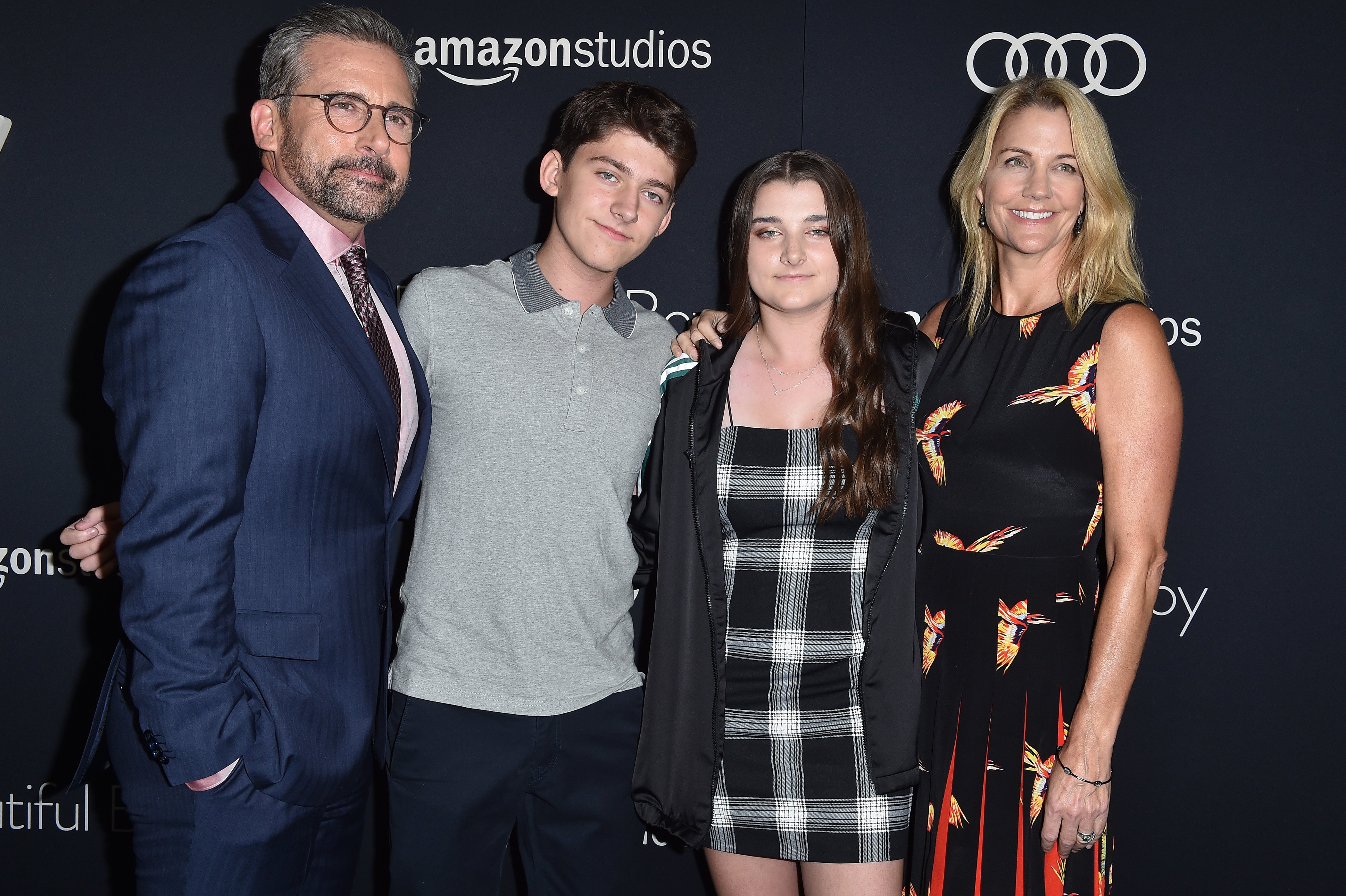 Steve Carell, John Carell, Elisabeth Anne Carell and Nancy Carell at the Amazon Studios of Angeles premiere of "Beautiful Boy" on October 8, 2018 in Beverly Hills | Source: Getty Images