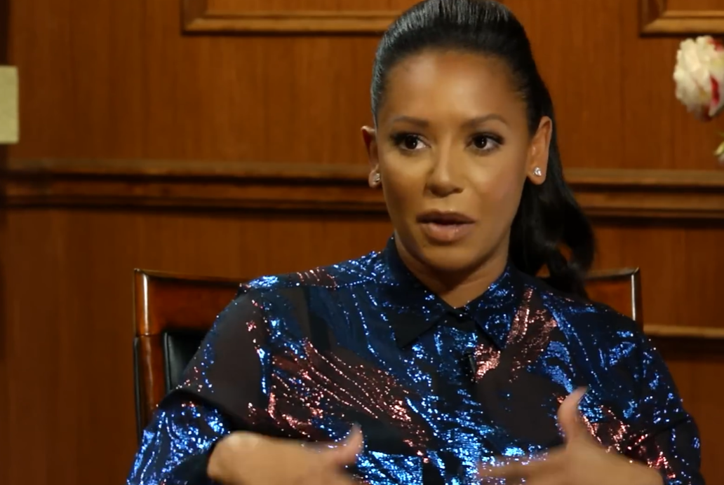 Mel B as seen in a video posted on September 10, 2014 | Source: YouTube/Larry King