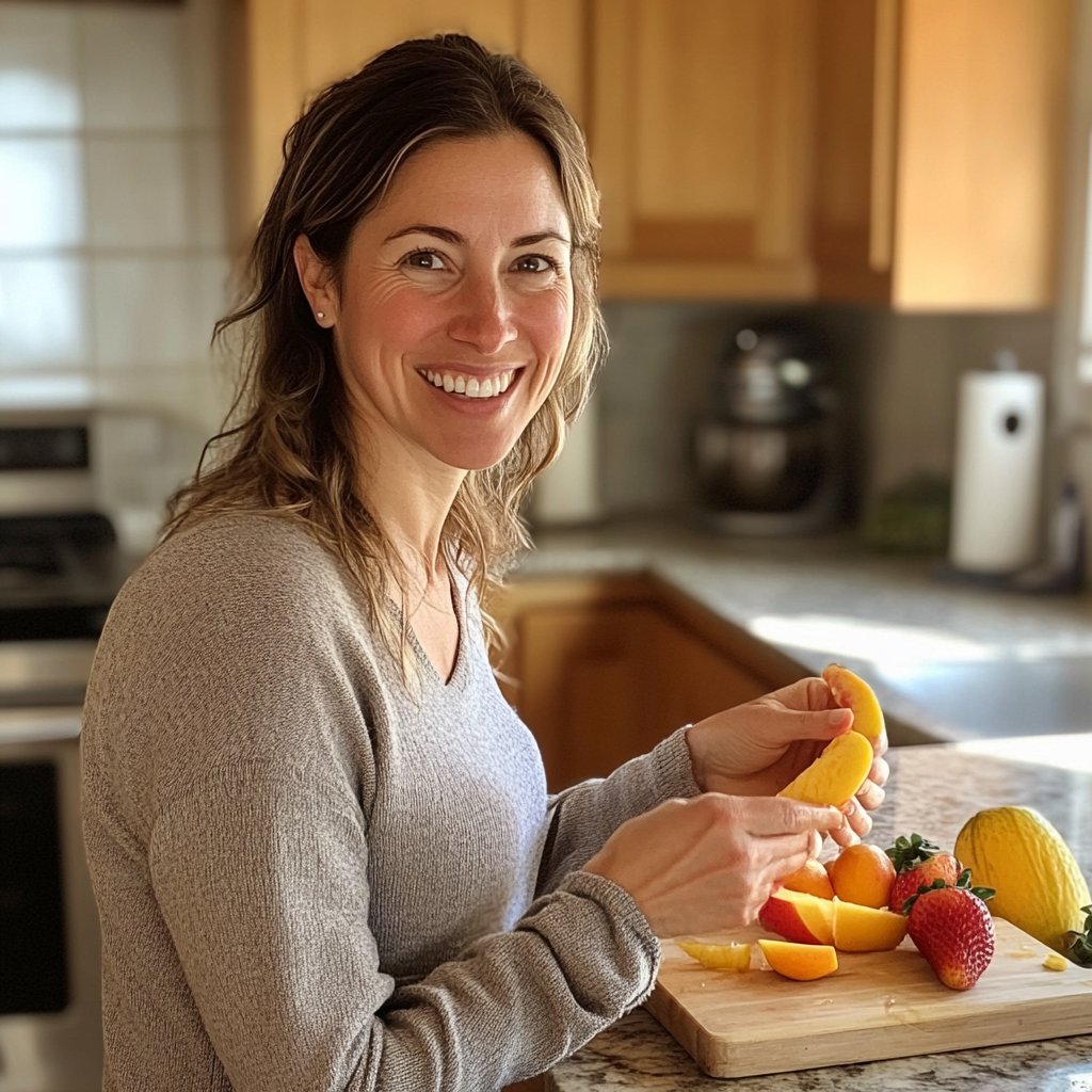 A woman standing in a kitchen | Source: Midjourney