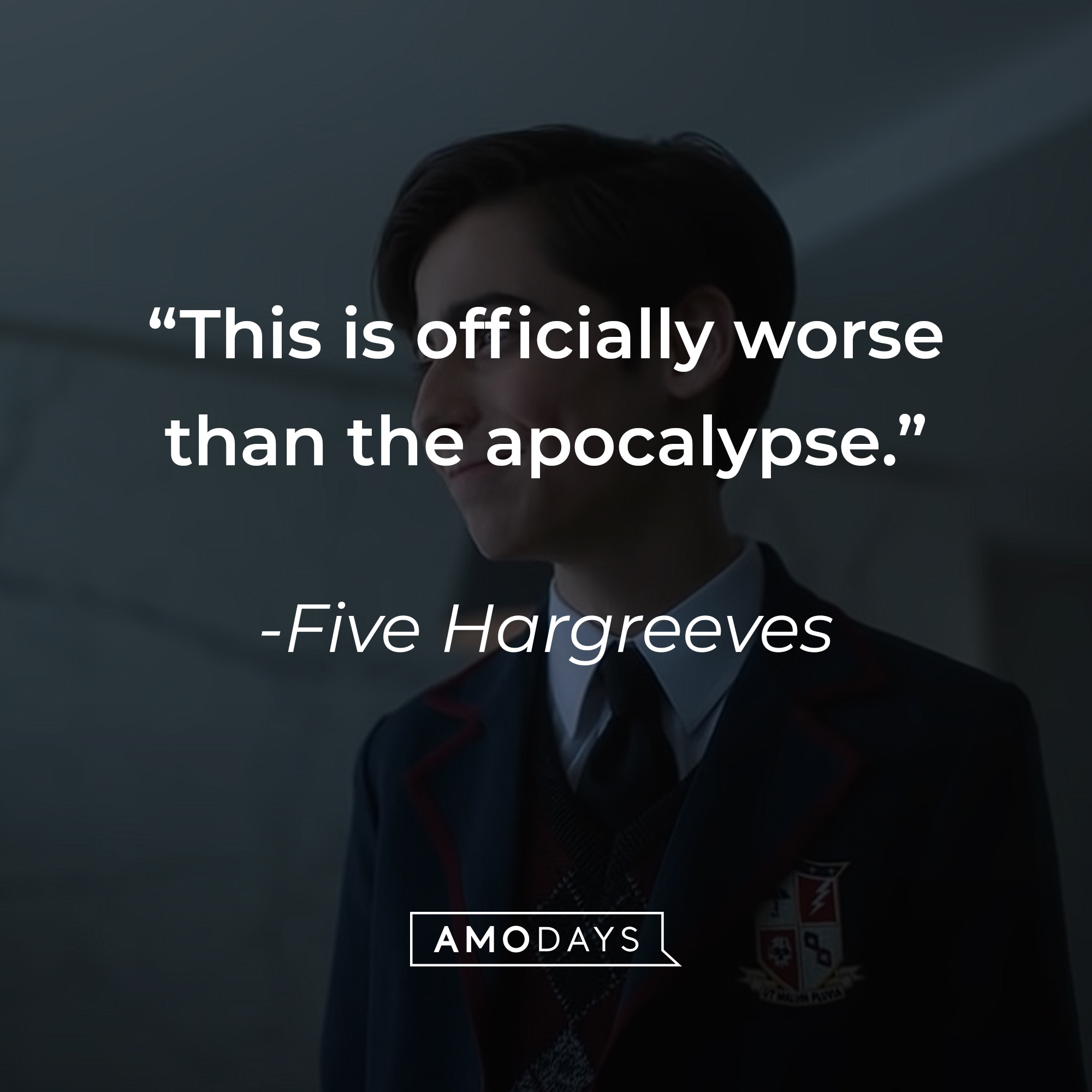 Five Hargreeves’ quote: “This is officially worse than the apocalypse.” | Source: youtube.com/Netflix