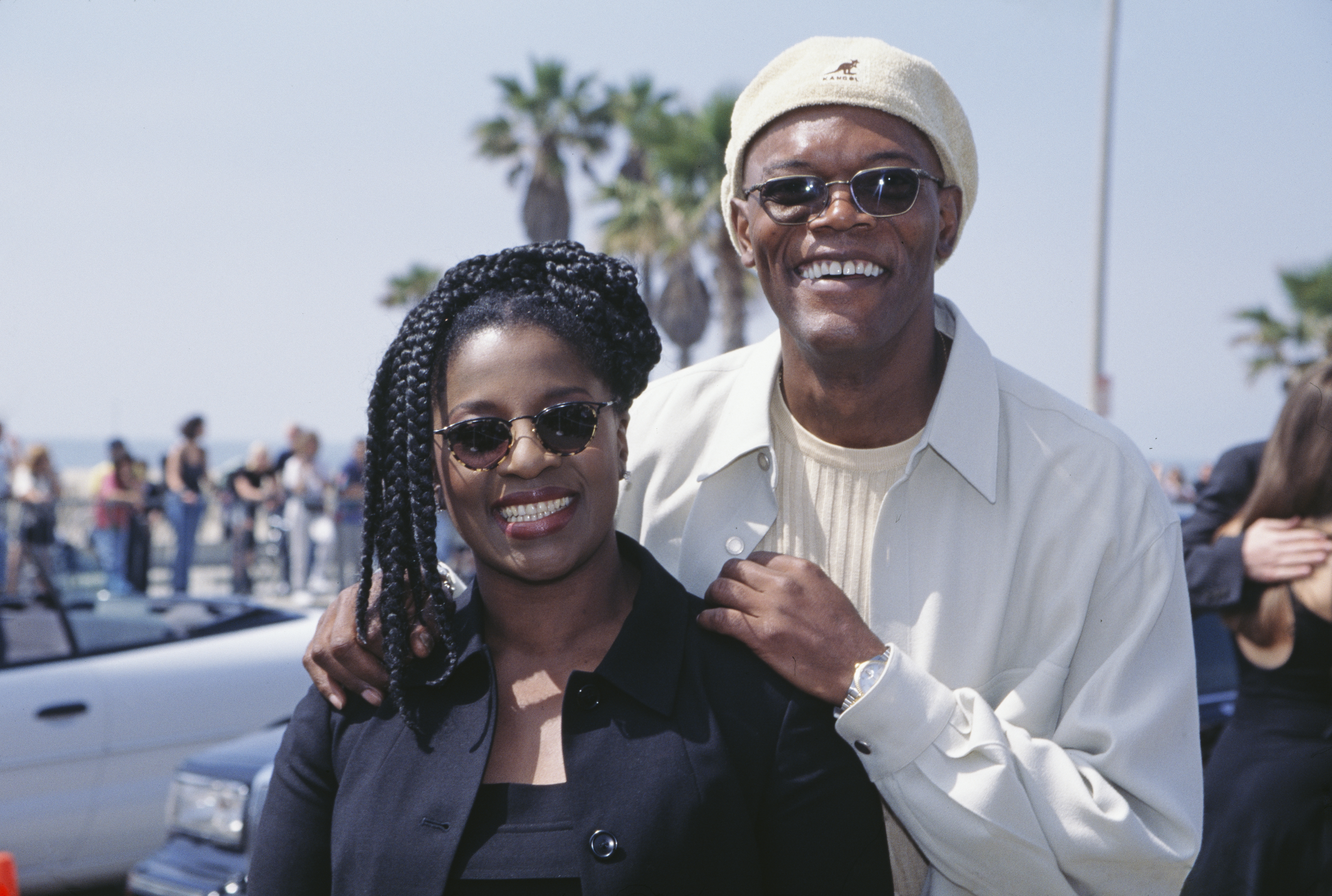 Samuel L Jackson and his wife, actress LaTanya Richardson at the 12th Annual IFP/West Independent Spirit Awards at Santa Monica Beach in Santa Monica, California, 22nd March 1997 | Source: Getty Images