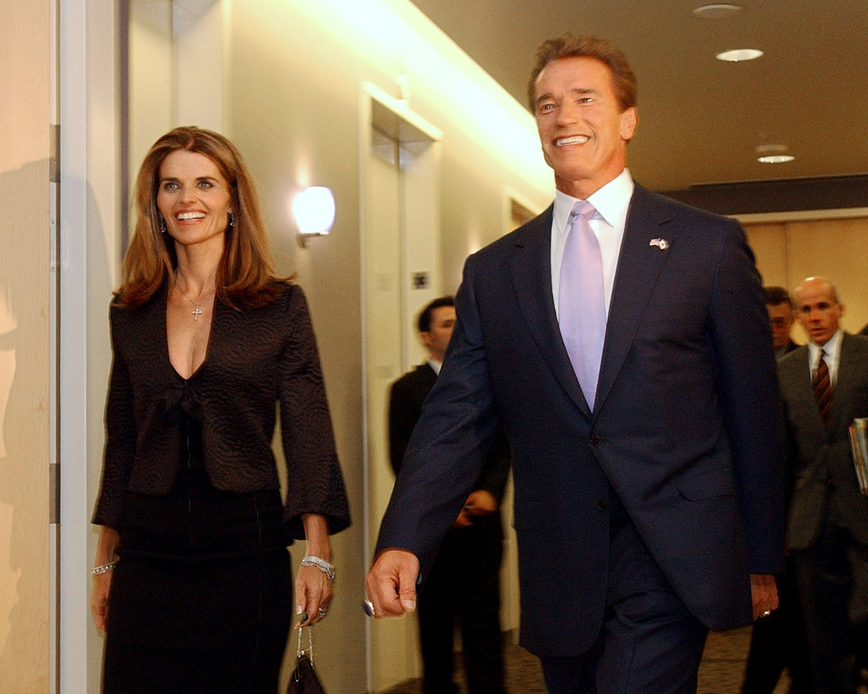 Maria Shriver and Arnold Schwarzenegger pictured on the eve of his inauguration in Sacramento, 2003 | Source: Getty Images