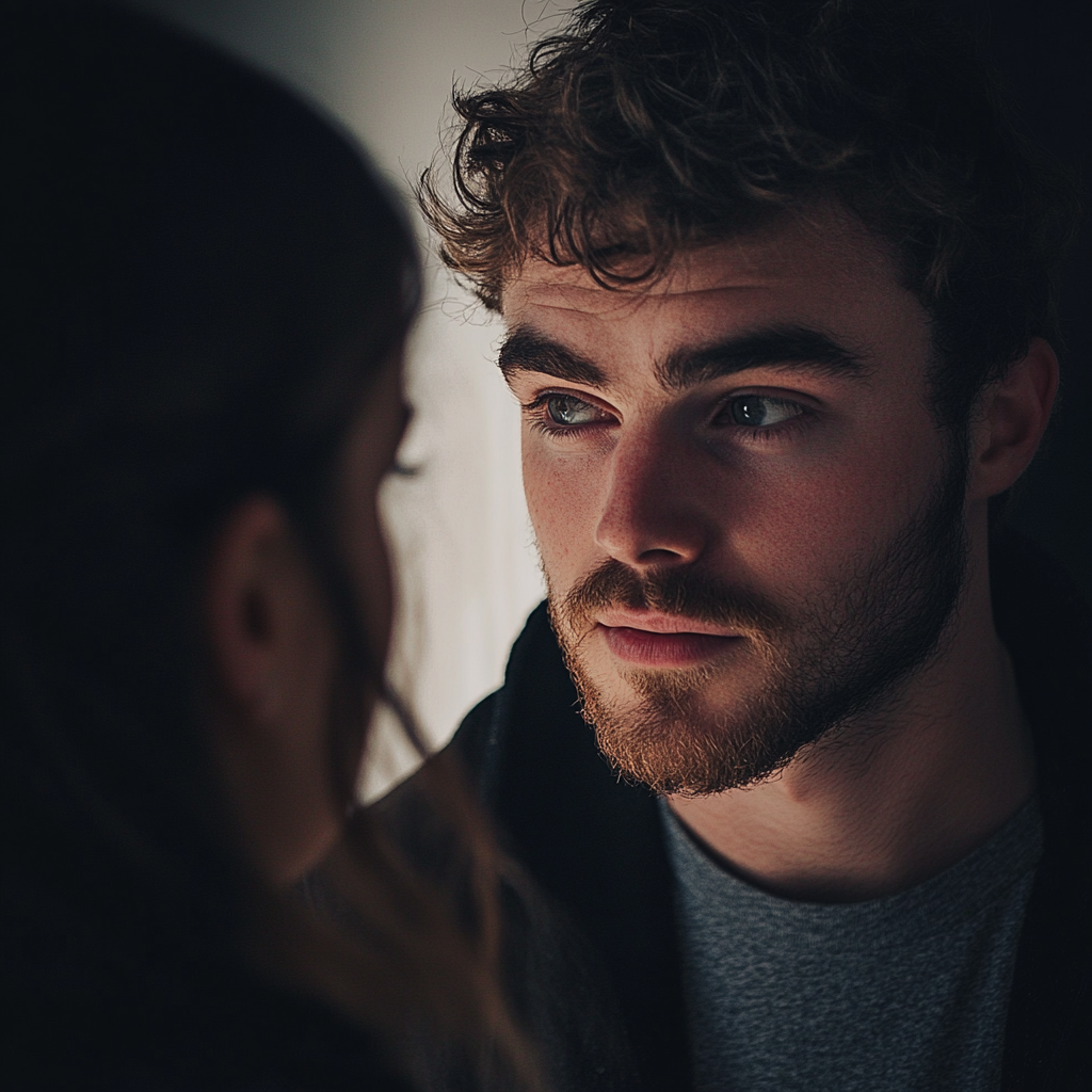 Man talking to his girlfriend | Source: Midjourney