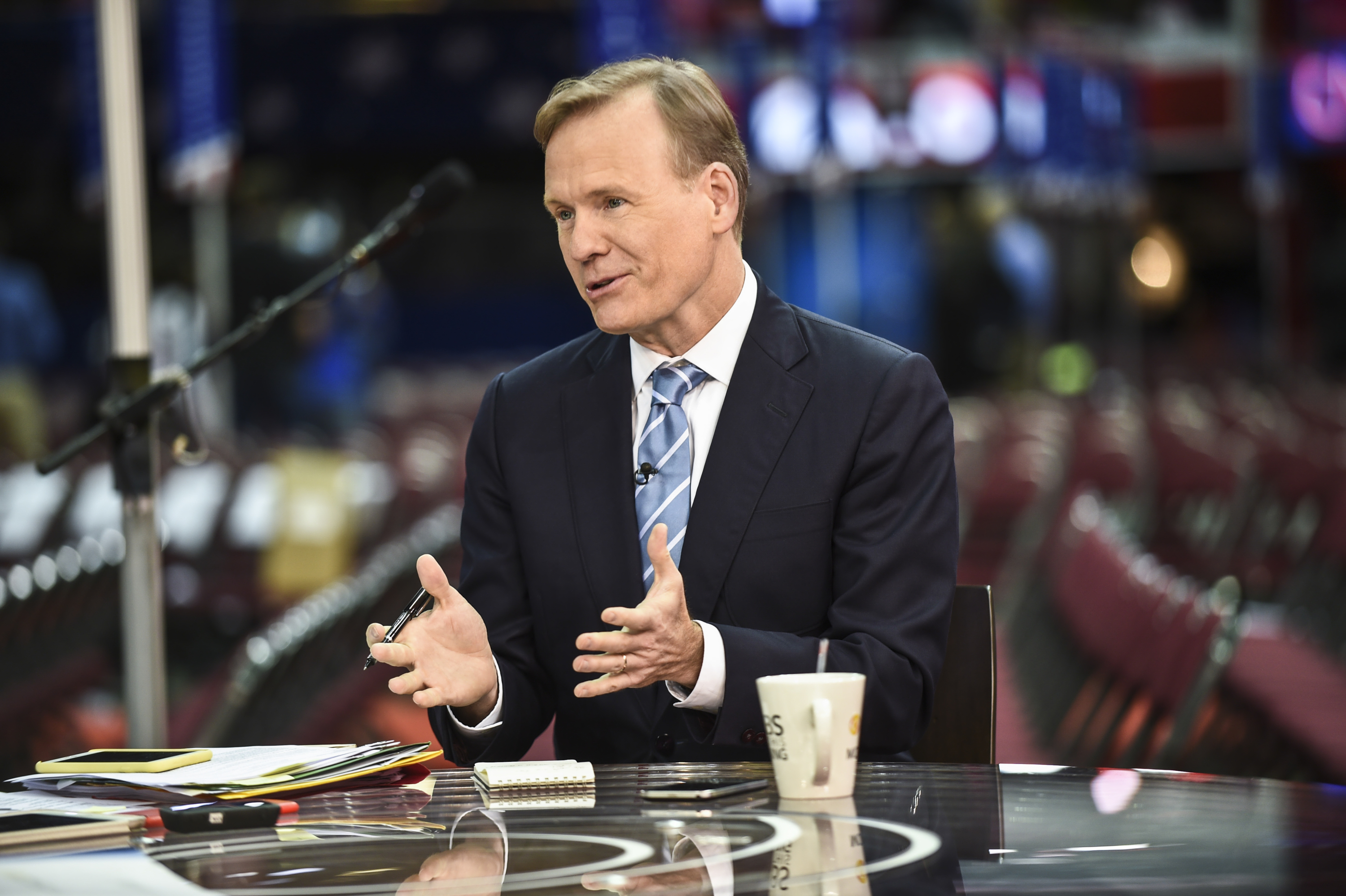 John Dickerson reports live from the Republican National Convention in Cleveland, Ohio, on July 19, 2016 | Source: Getty Images