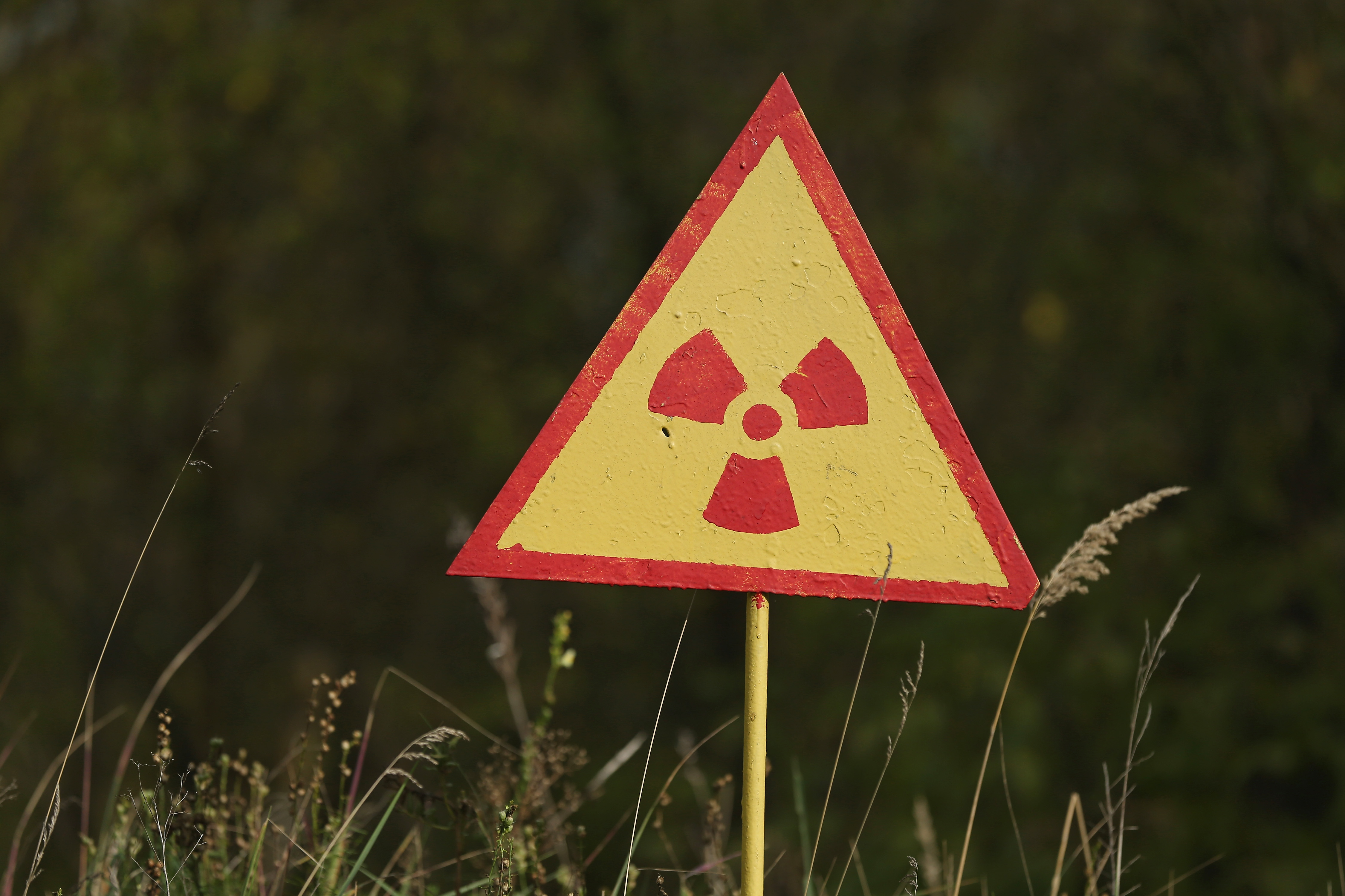 A radioactive warning sign located in Chornobyl (Chernobyl), Ukraine on September 29, 2015. | Source: Getty Images