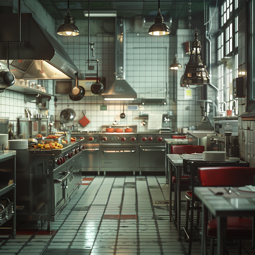 A restaurant kitchen | Source: Midjourney