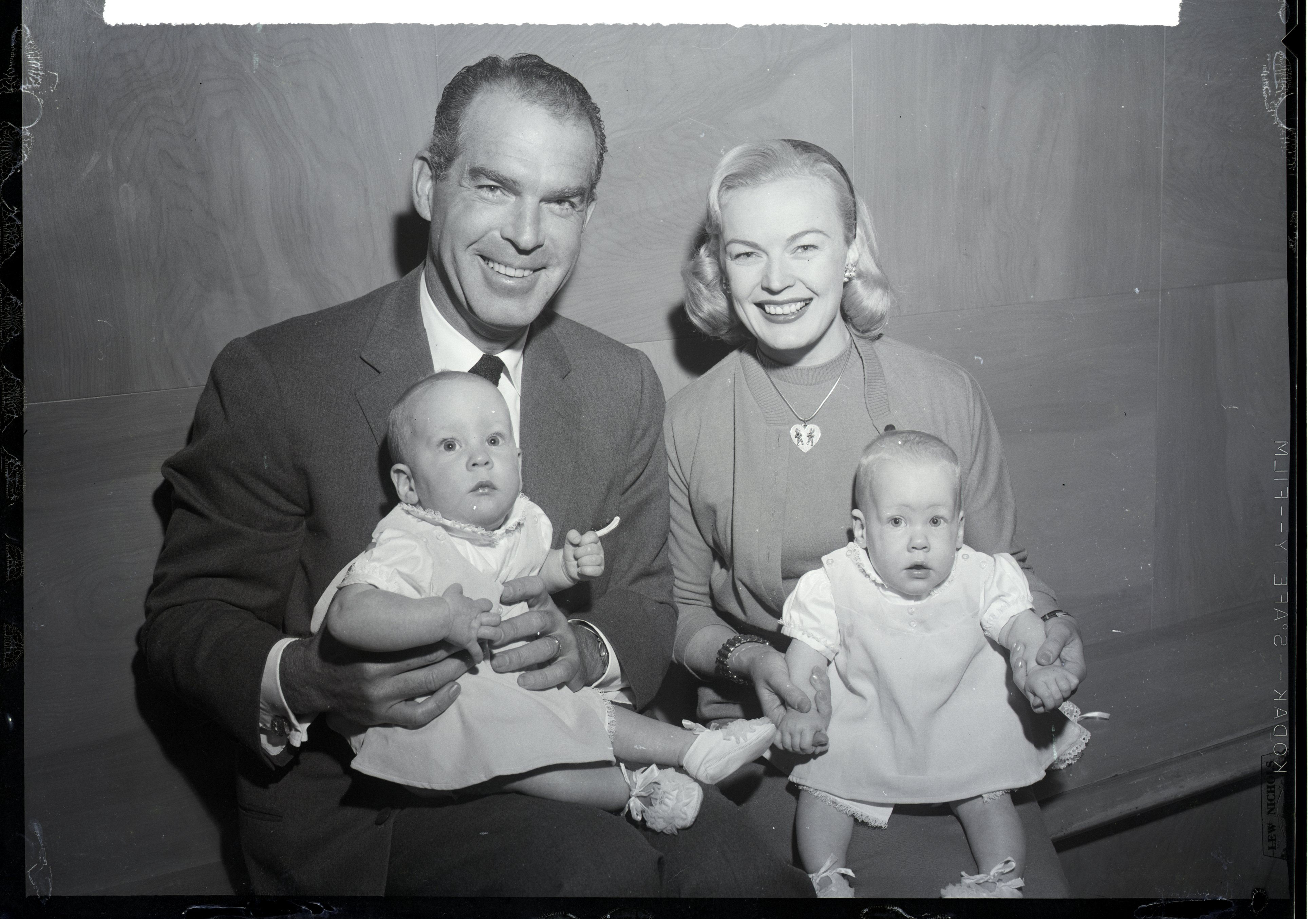 Fred MacMurray and his actress-wife, June Haver, received a real Christmas present on December 4 when the court approved their adoption of seven-month-old twin girls. | Source: Getty Images