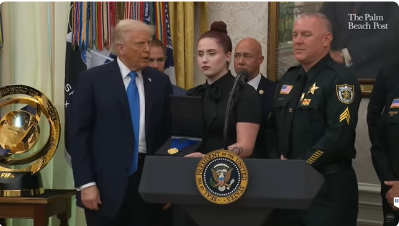 Donald Trump and Alexandria Diaz, from a post dated May 21, 2025 | Source: Youtube/@PalmBeachPost