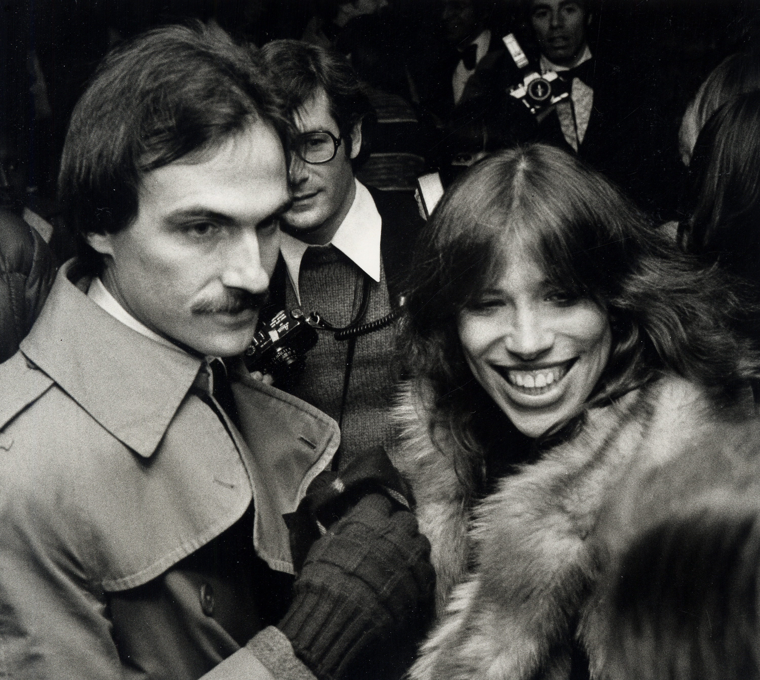 Carly Simon and James Taylor at the "Pumping Iron" premiere party held at the U.S. Steak House in New York City, New York, on January 17, 1977. | Source: Getty Images