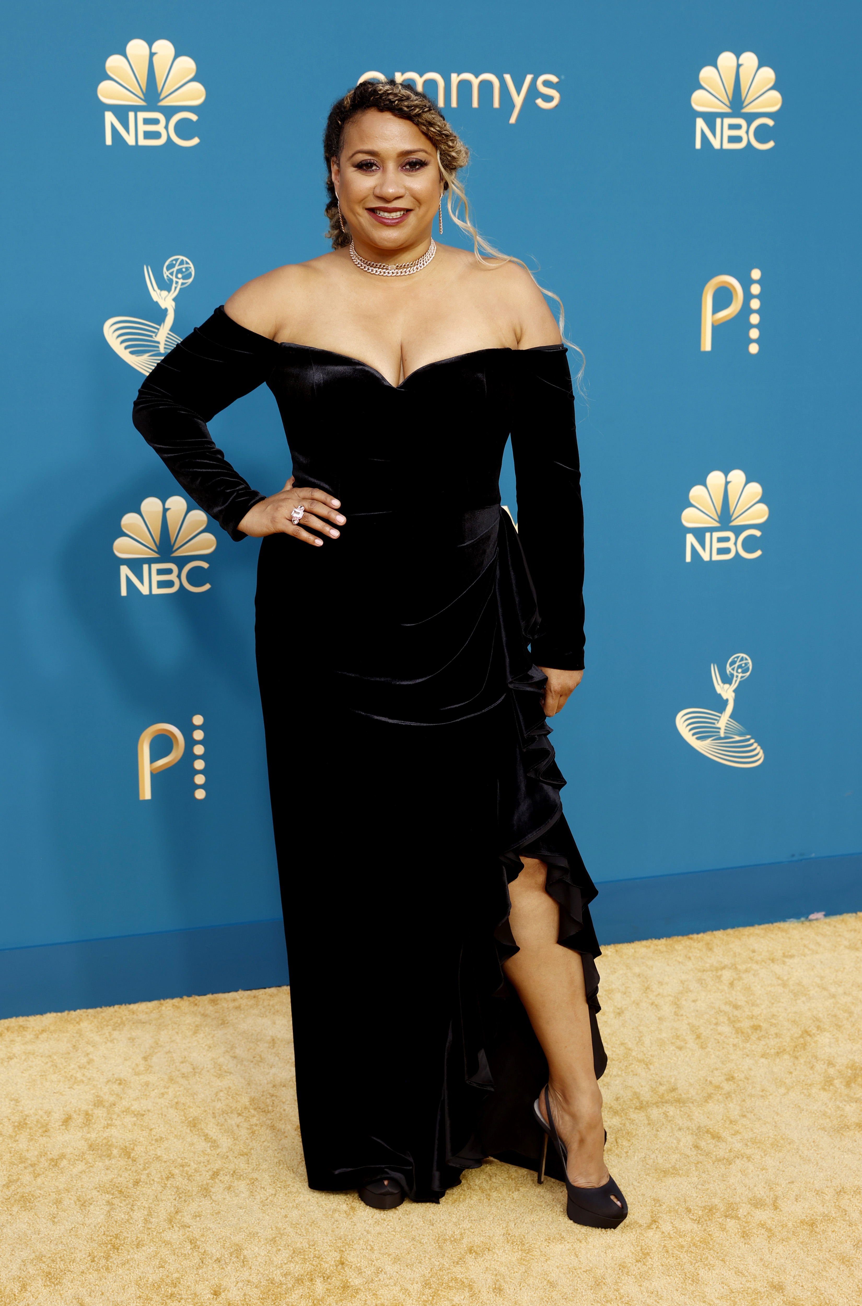 Tracie Thoms poses as she arrives at the 74th Annual Primetime Emmy Awards held at the Microsoft Theater on September 12, 2022, in Los Angeles, California | Source: Getty Images