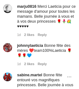 Capture d'écran Instagram Laeticia Hallyday. ӏ lhallyday