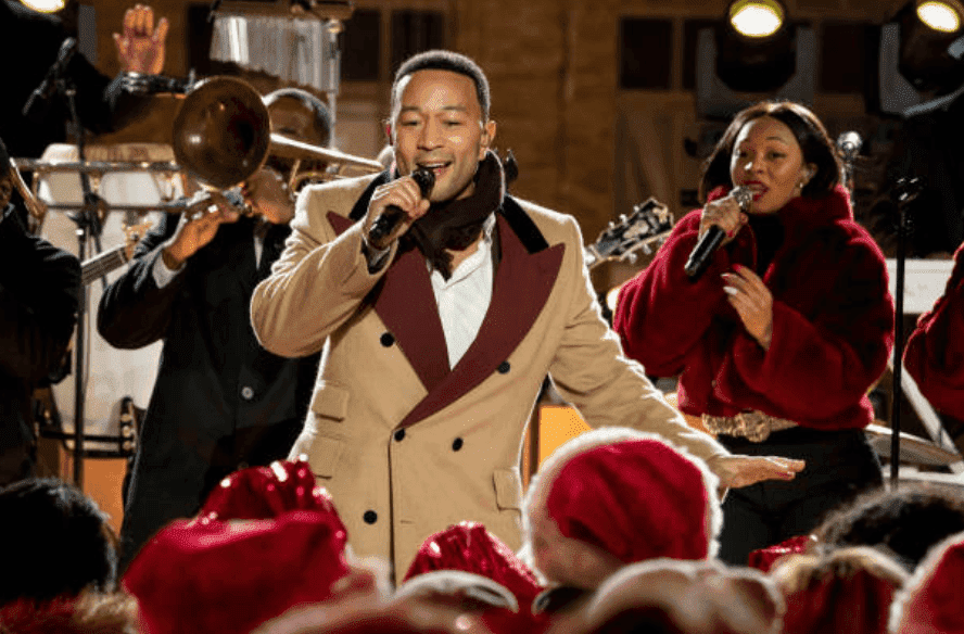 John Legend rehearses with a live band for the 2019 Christmas in Rockefeller Center, on November 24, 2019, New York | Source: Virginia Sherwood/NBC/NBCU Photo Bank via Getty Images