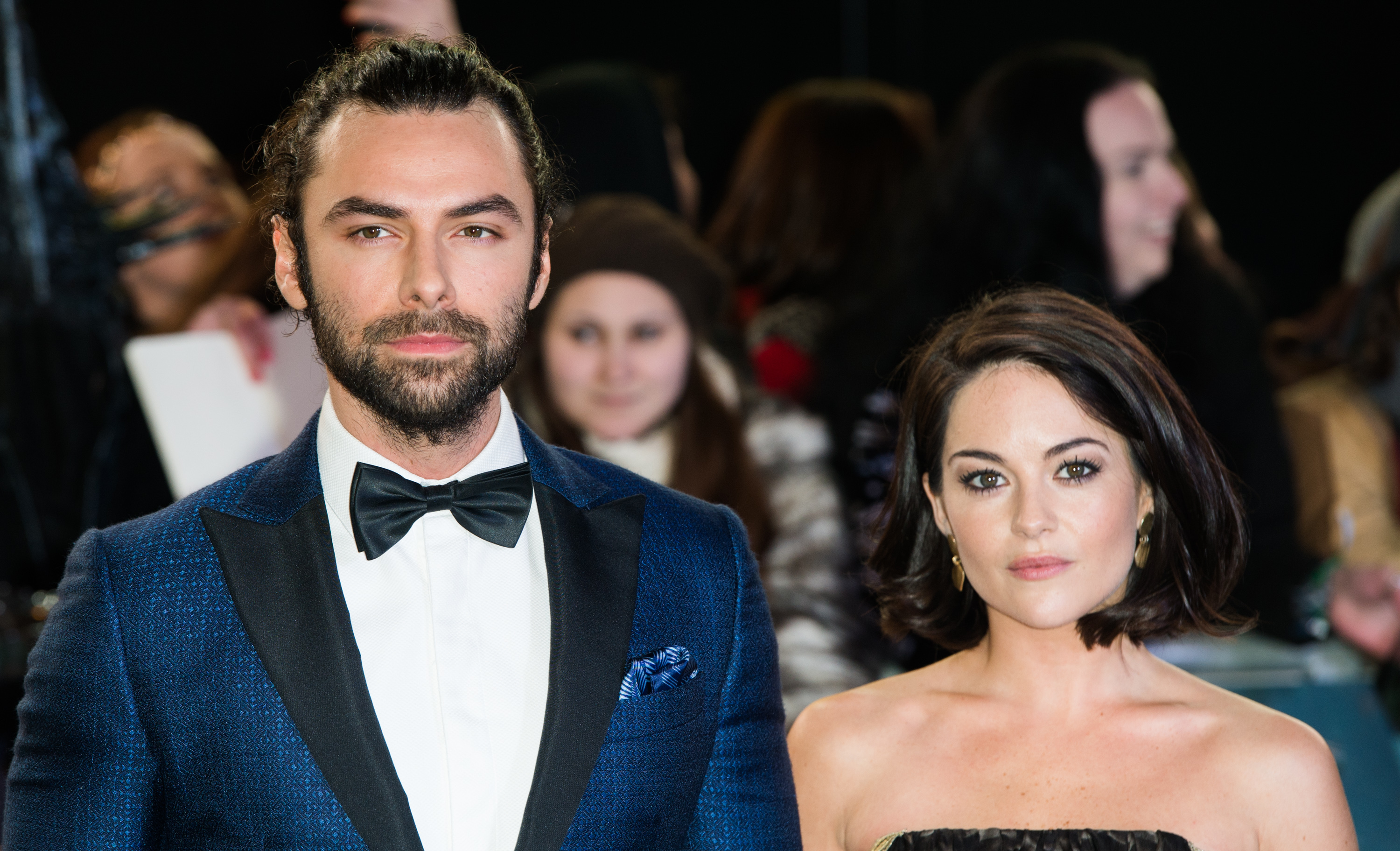 Aidan Turner and Sarah Greene attend the World Premiere of "The Hobbit: The Battle OF The Five Armies" at Odeon Leicester Square on December 1, 2014 in London, England | Source: Getty Images