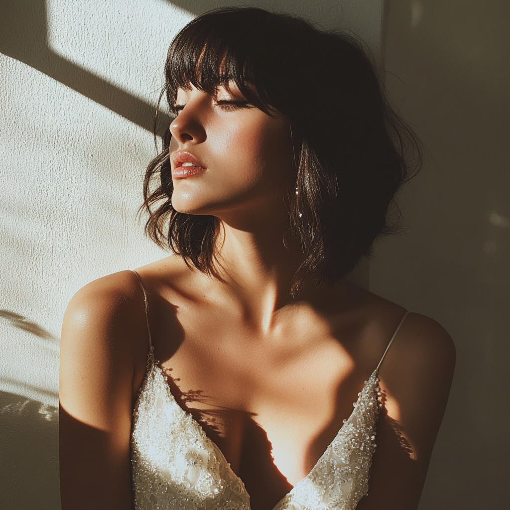 A close up of a bride | Source: Midjourney