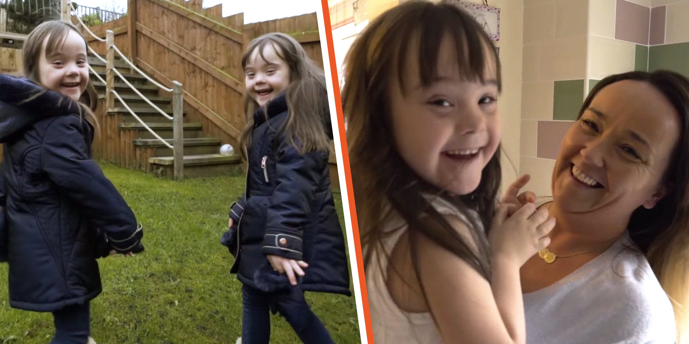Zwillinge Abigail und Isobel Parry | Zwilling und Mama Jodi Parry | Quelle: youtube.com/BBC Three