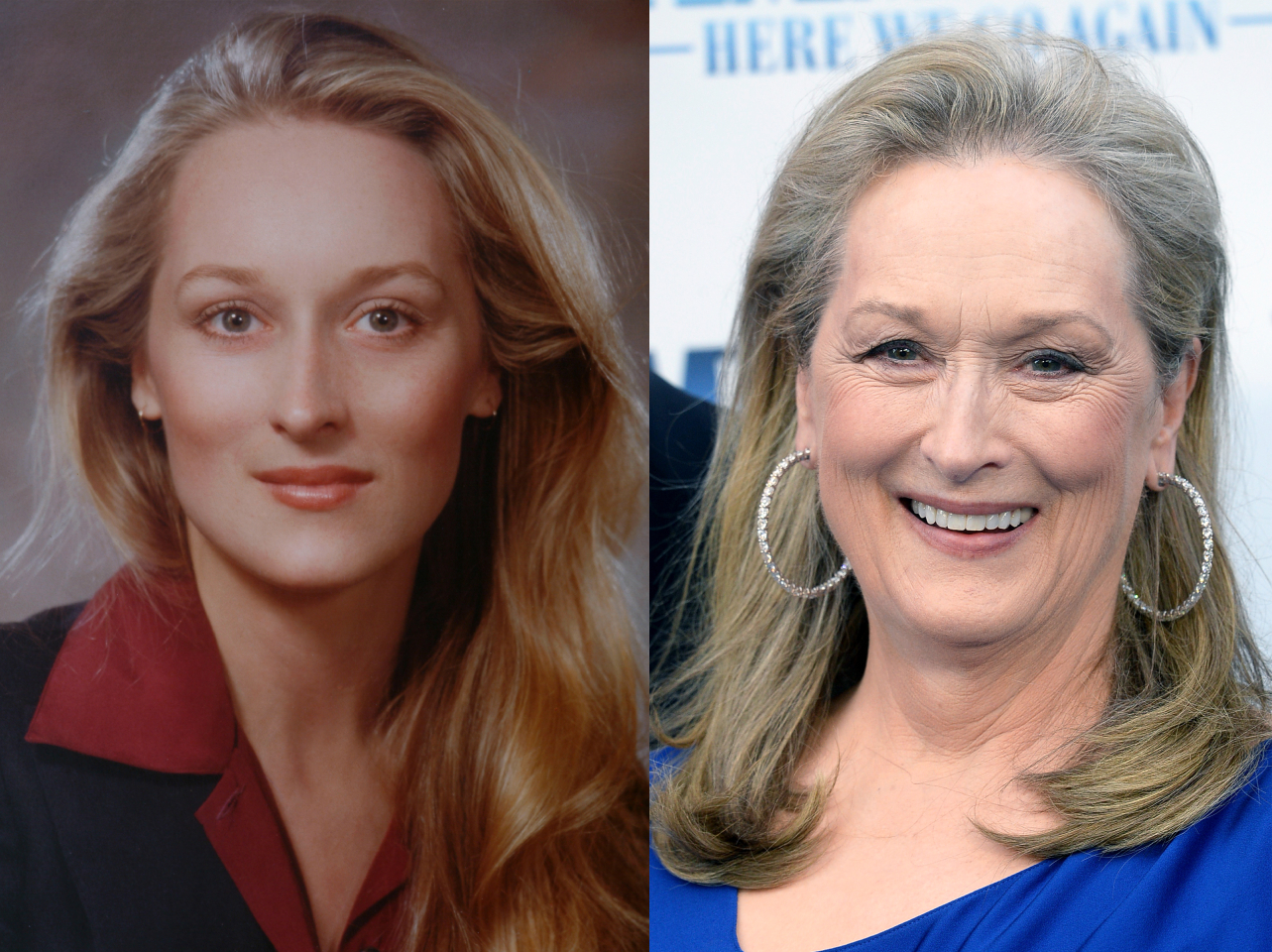 Meryl Streep in 1980 | Meryl Streep now | Source: Getty Images