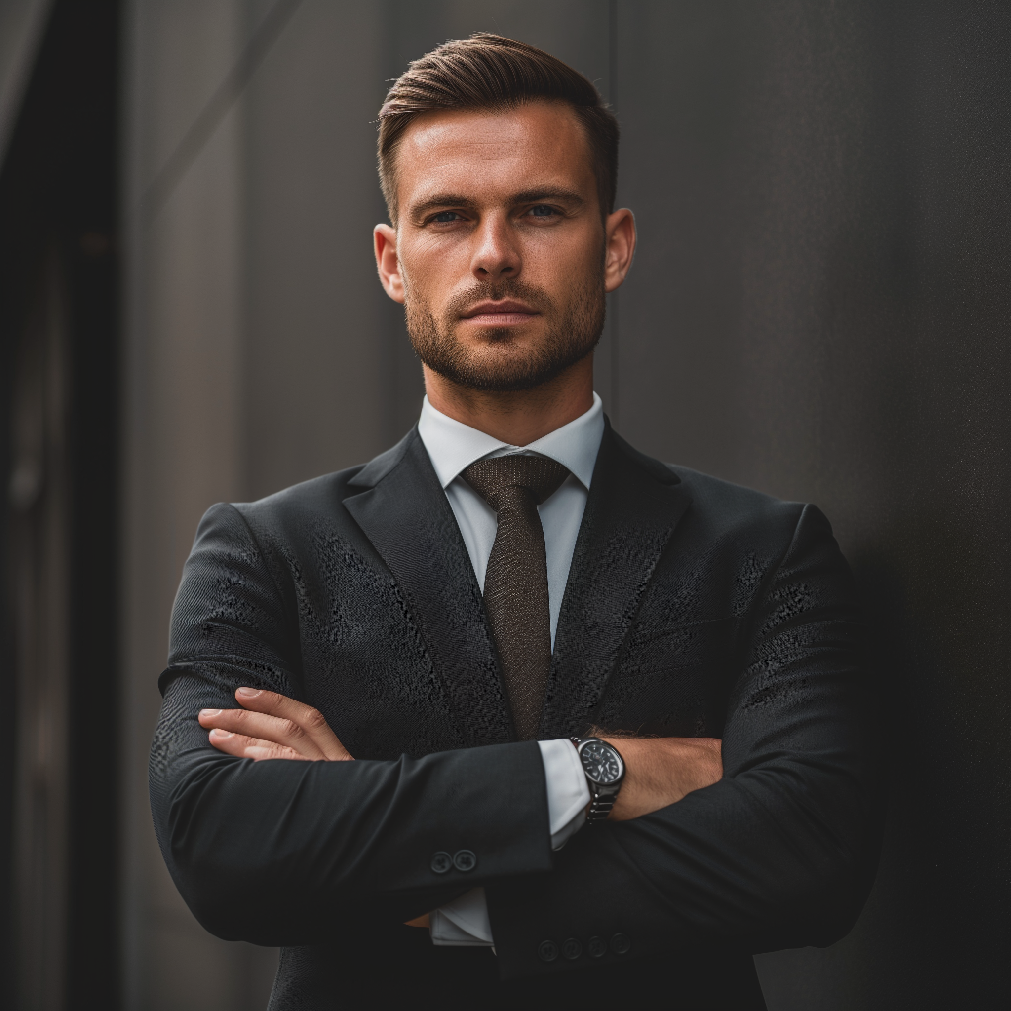 A businessman with his arms folded | Source: Midjourney