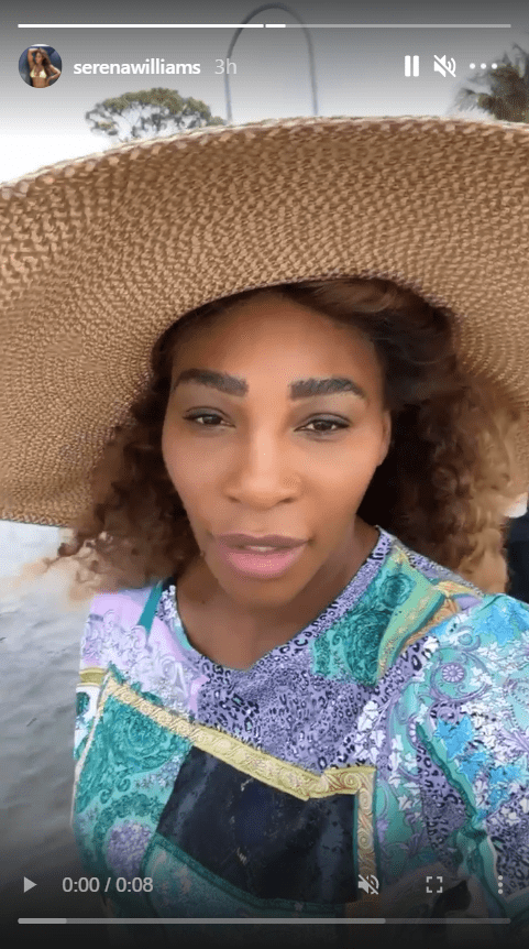 Serena Williams looking happy flaunting her curly hair in a sombrero and colorful blouse | Photo: Instagram/serenawilliams