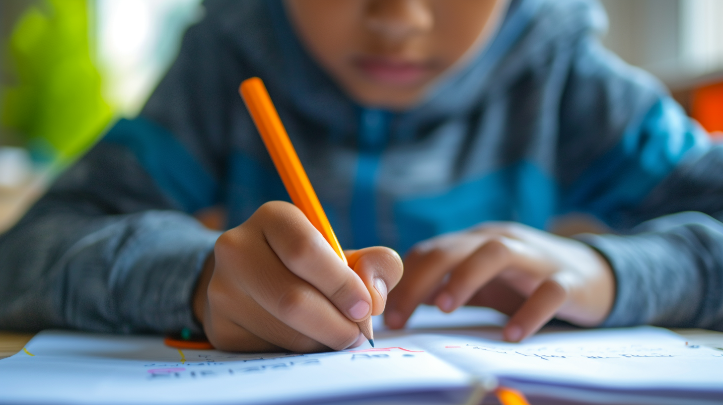 A boy doing his homework | Source: Midjourney