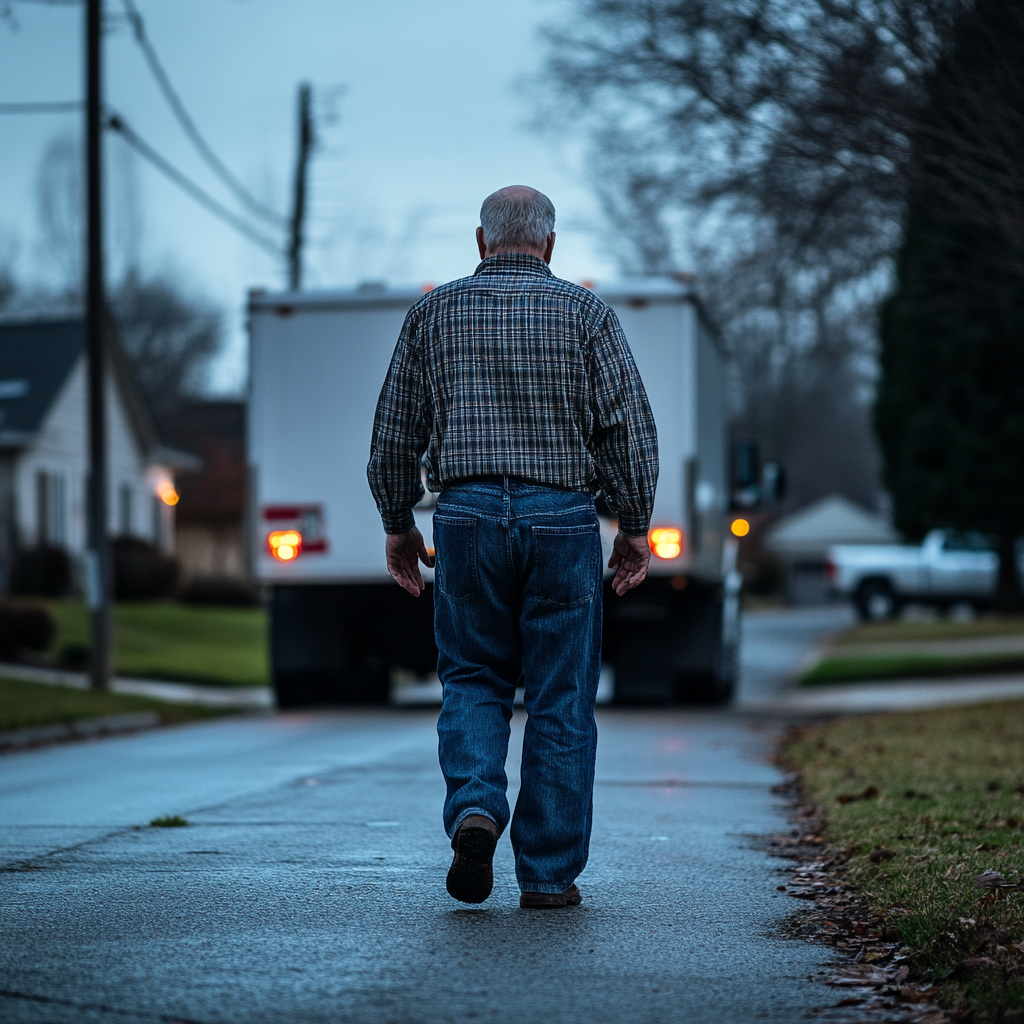 A man walking to his truck | Source: Midjourney