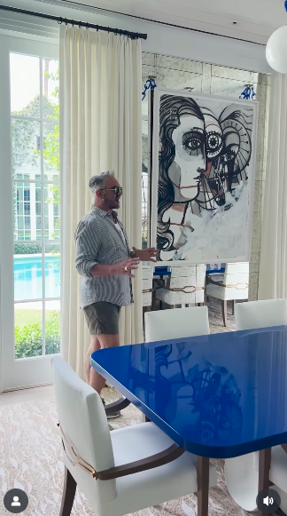 Martin Lawrence Bullard speaking about the dining room in Sylvester Stallone's house. | Source: Instagram/verandamag