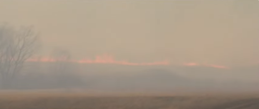 A scene from the Oklahoma wildfires posted on March 15, 2025 | Source: YouTube/@2NewsOklahoma