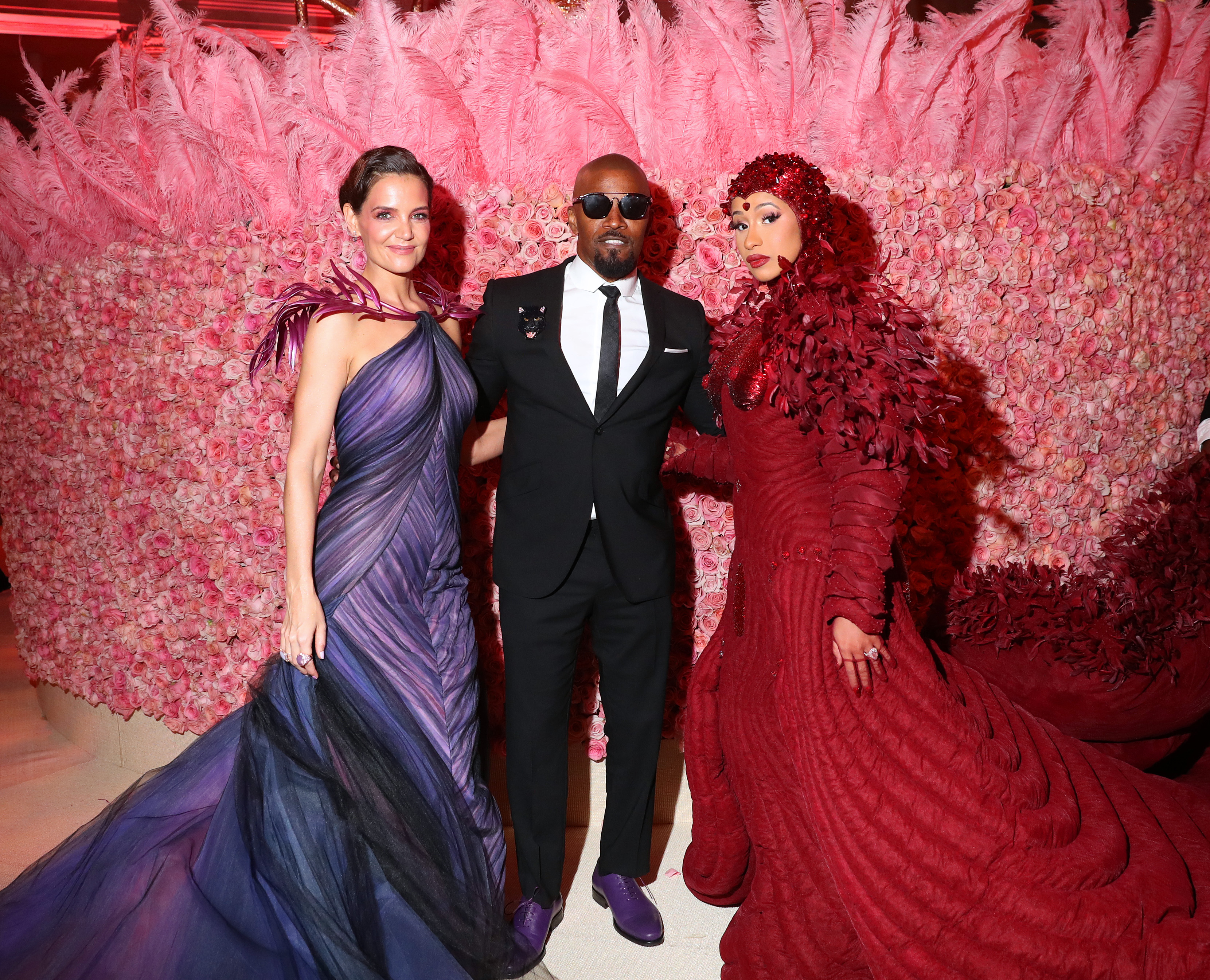 Katie Holmes, Jamie Foxx, and Cardi B at the 2019 Met Gala in New York City | Source: Getty Images
