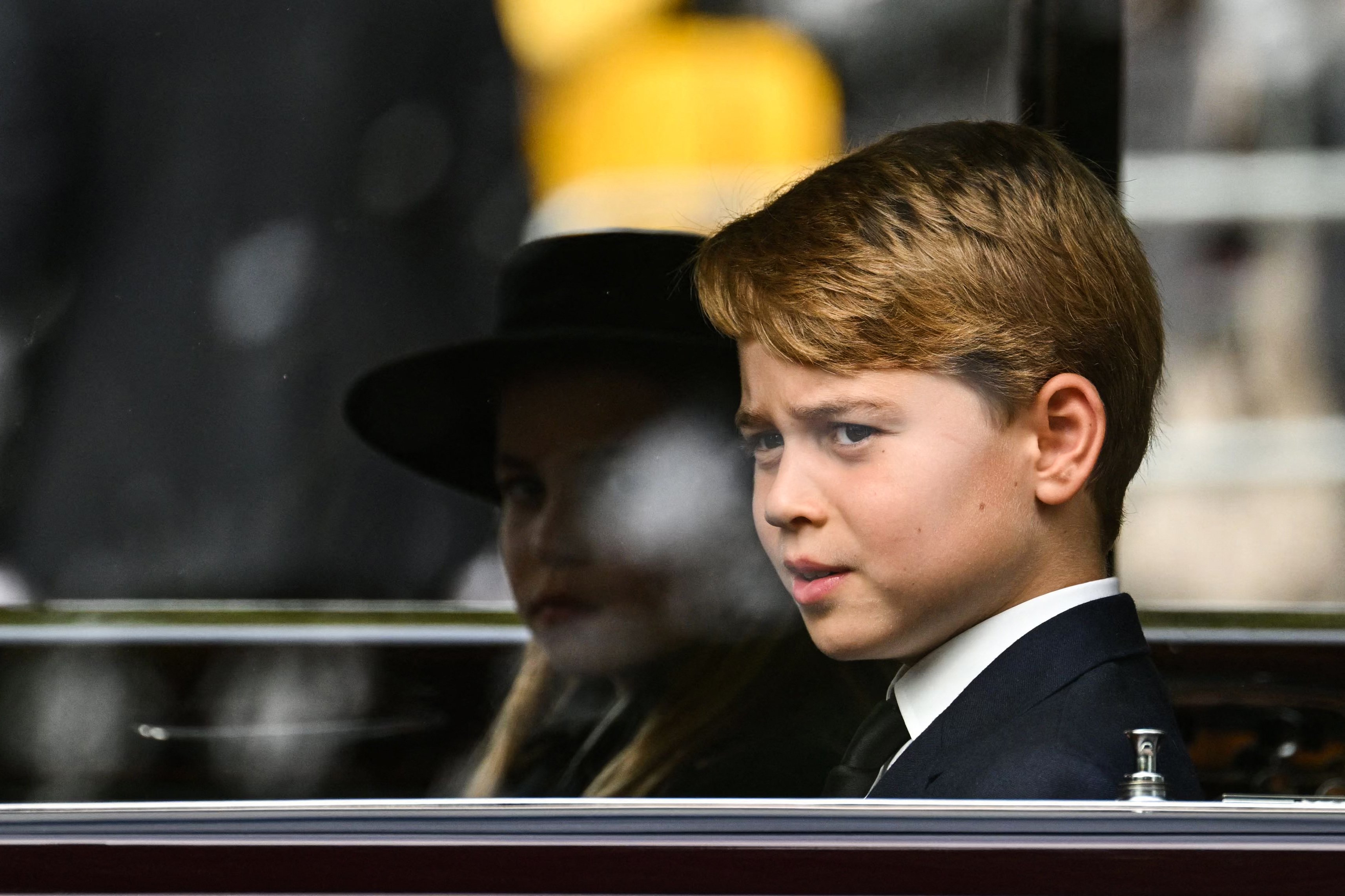 Princess Charlotte and Prince George follow Queen Elizabeth II's coffin from Westminster Abbey to Wellington Arch in London on September 19, 2022 | Source: Getty Images