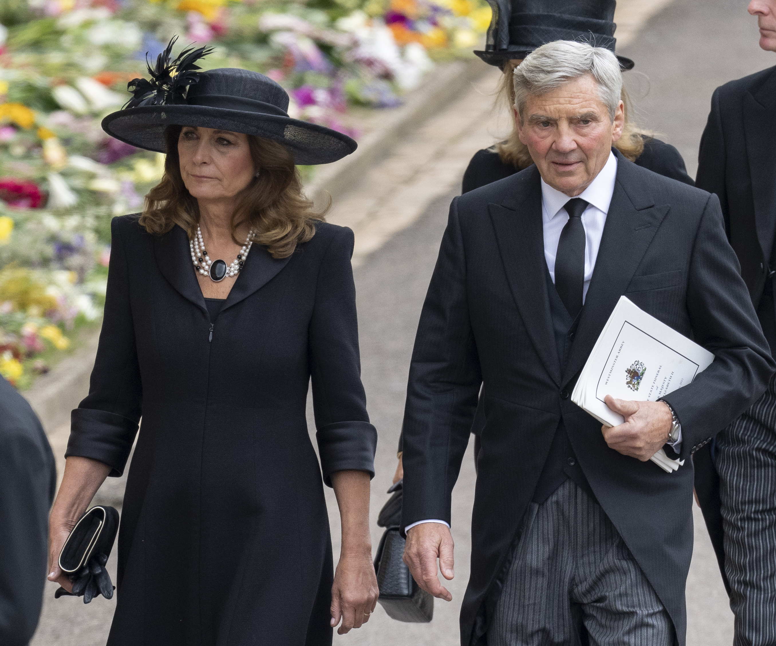 Carole and Michael Middleton arriving at the Committal Service for Queen Elizabeth II in Windsor, England on September 19, 2022 | Source: Getty Images