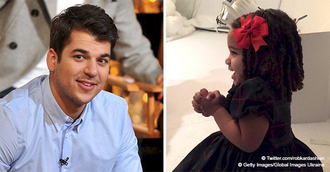 Rob Kardashian's daughter Dream melts hearts wearing plaid dress & red bow in Christmas photo