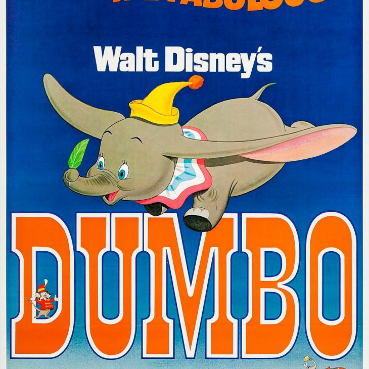 Dumbo, poster, US poster art, the elephant, 1941. (Photo by LMPC via Getty Images)