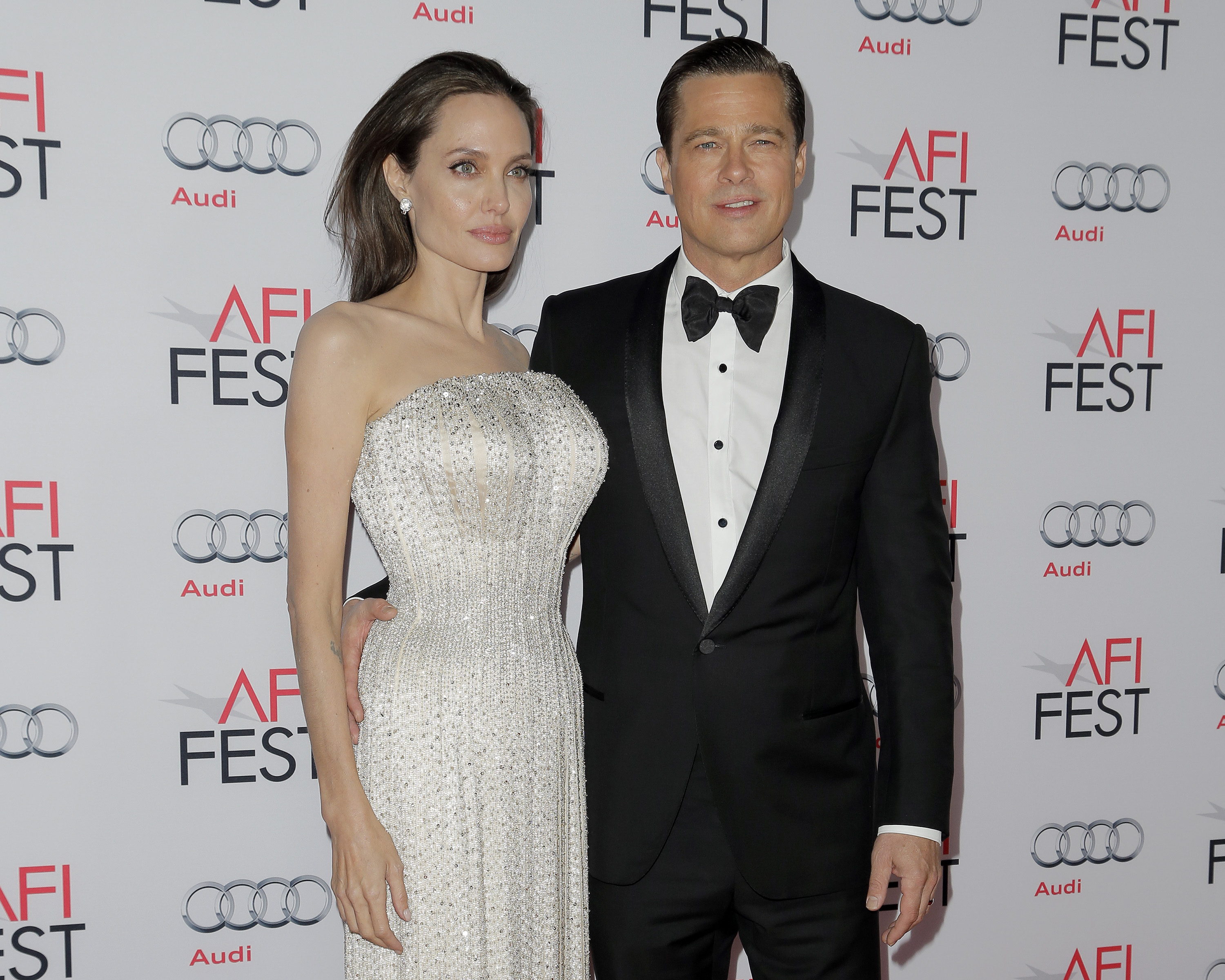 Angelina Jolie and Brad Pitt at the "By the Sea" film premiere in Los Angeles on November 5, 2015 | Source: Getty Images