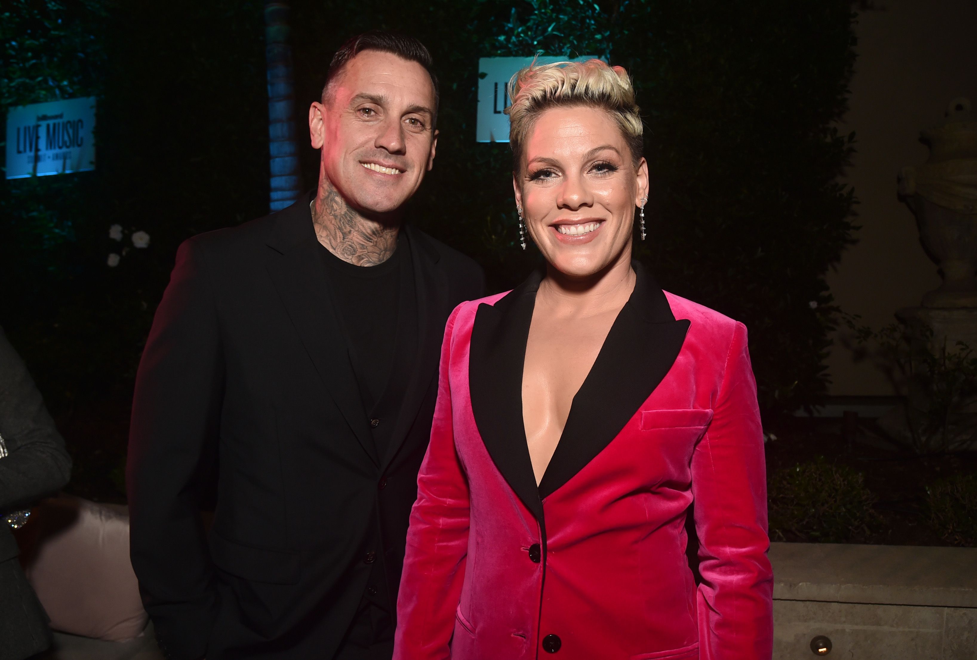 Carey Hart and Pink at Billboard's 2019 LIve Music Summit and Awards Ceremony at the Montage Hotel on November 05, 2019 | Photo: Getty Images