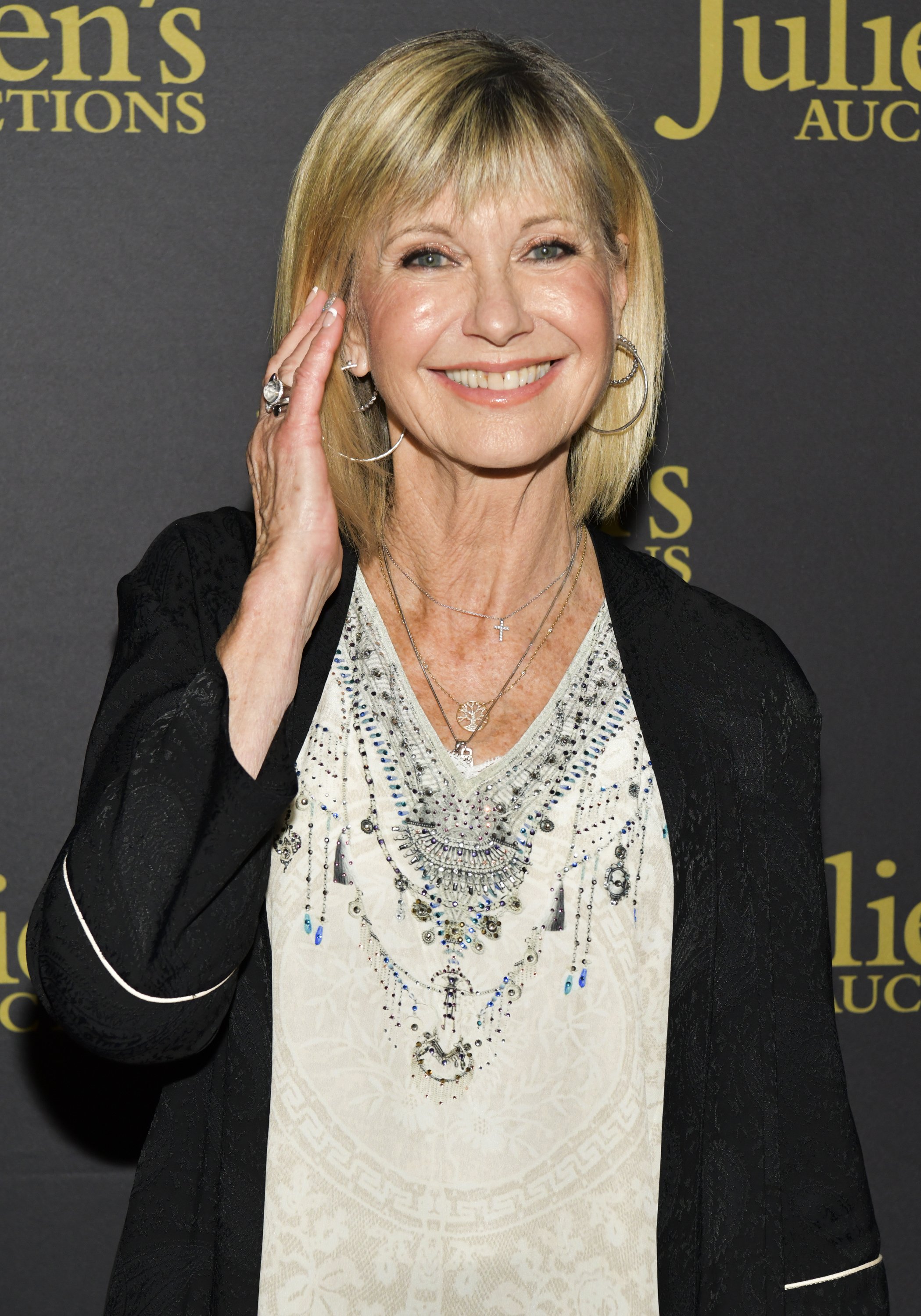 Olivia Newton-John attends the VIP reception for the upcoming "Property of Olivia Newton-John Auction Event at Julien’s Auctions on October 29, 2019, in Beverly Hills, California. | Source: Getty Images