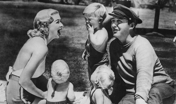 Bing Crosby with his wife and sons Gary, Phillip and Dennis in 1935 | Source: Getty Images