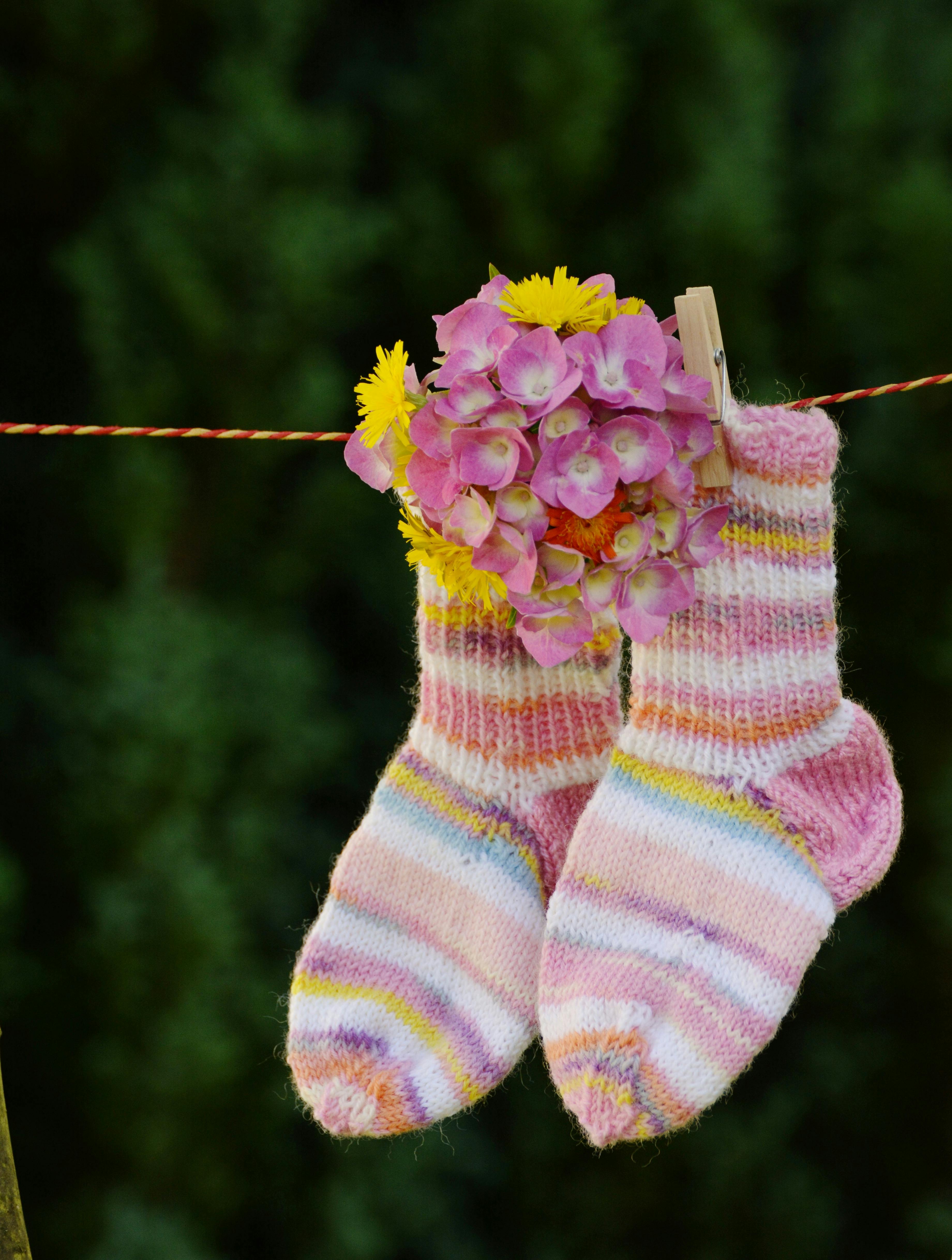 Socks with flowers | Source: Pexels