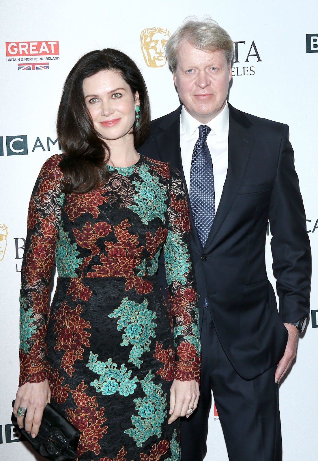 Countess Karen Spencer, and Charles, 9th Earl of Spencer, at the BBC America BAFTA Los Angeles TV Tea Party 2017. | Source: Getty Images