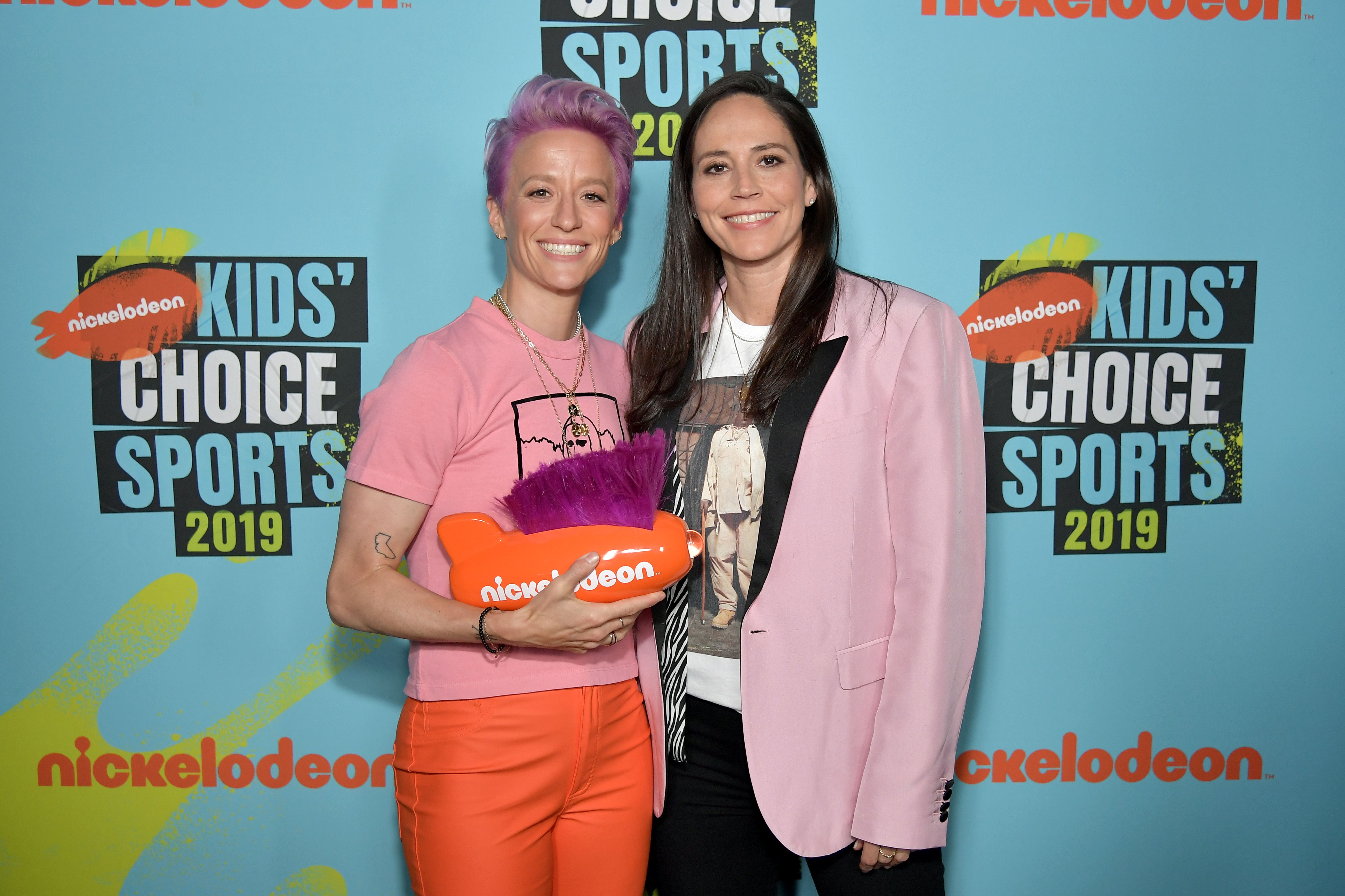 Megan Rapinoe and Sue Bird attend Nickelodeon Kids' Choice Sports 2019 | Source: Getty Images