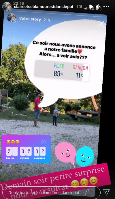 Story Instagram de Claire. | Photo : Instagram / claireetseblamourestdanslepot