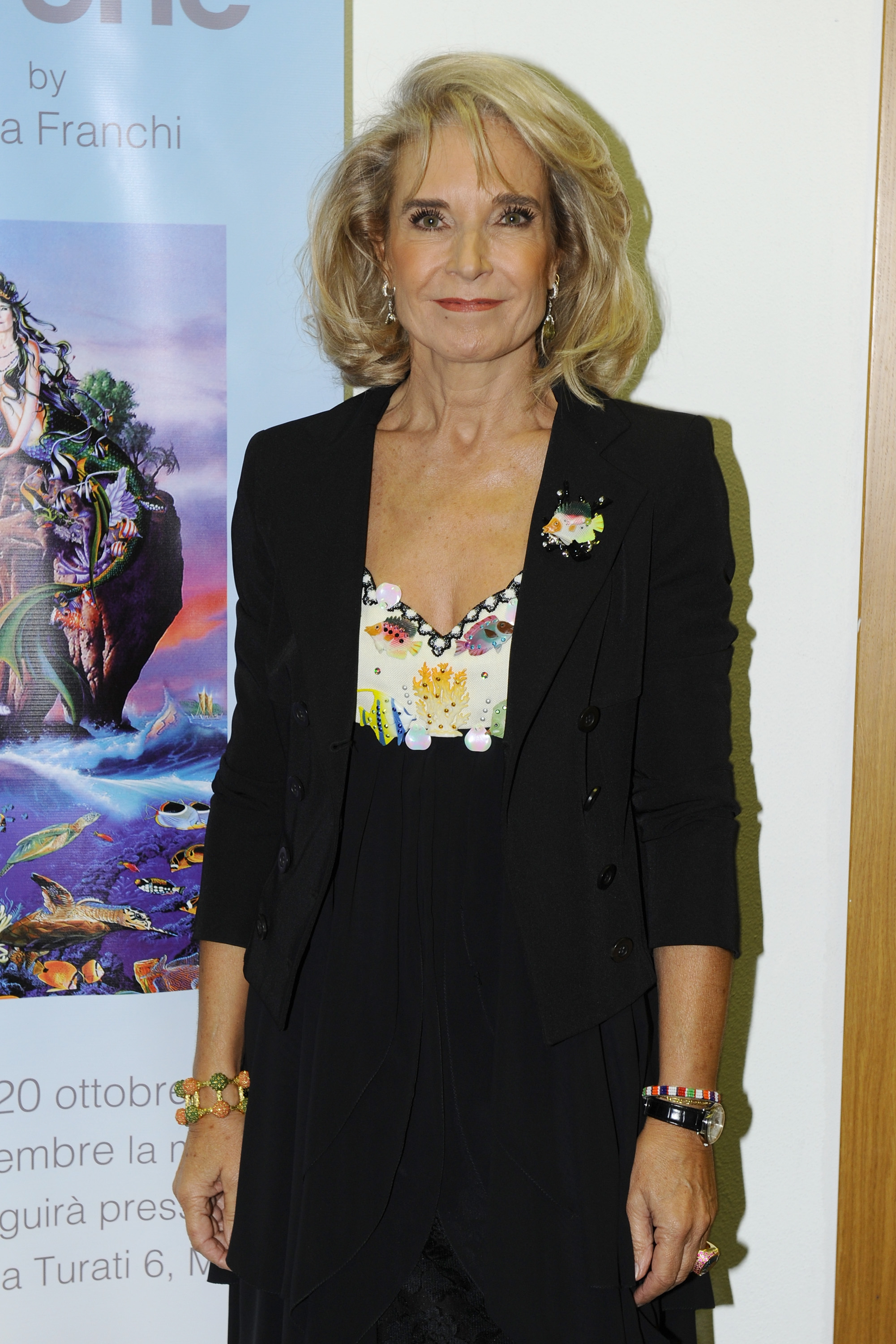 Paola Franchi is pictured at the Sirene opening exhibition on October 11, 2010, in Milan, Italy | Source: Getty Images