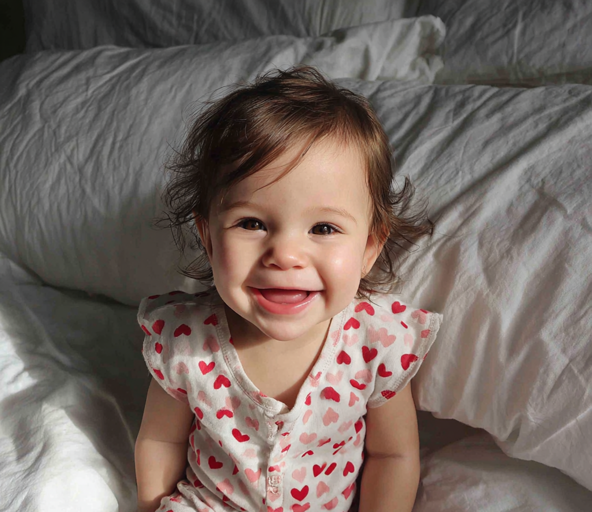 A smiling baby girl | Source: Midjourney