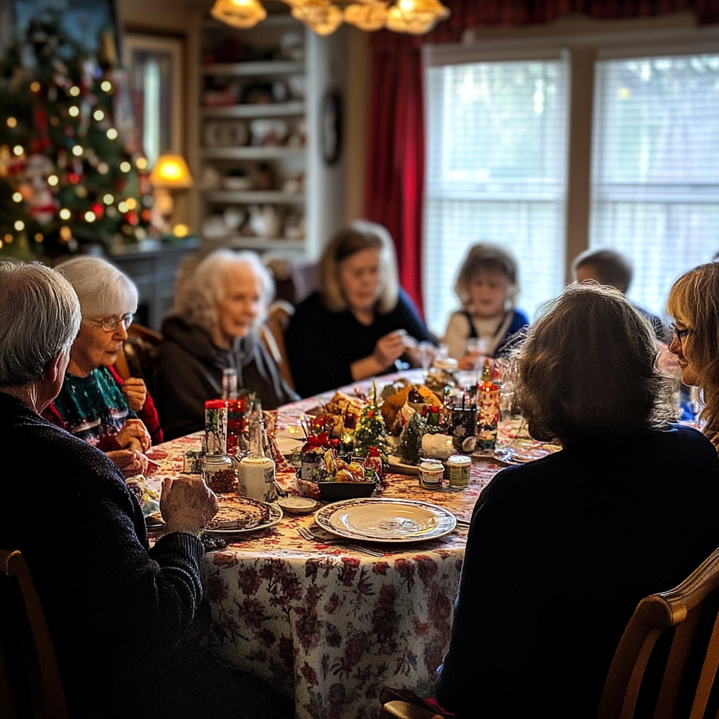 Family celebrating Christmas | Source: Midjourney