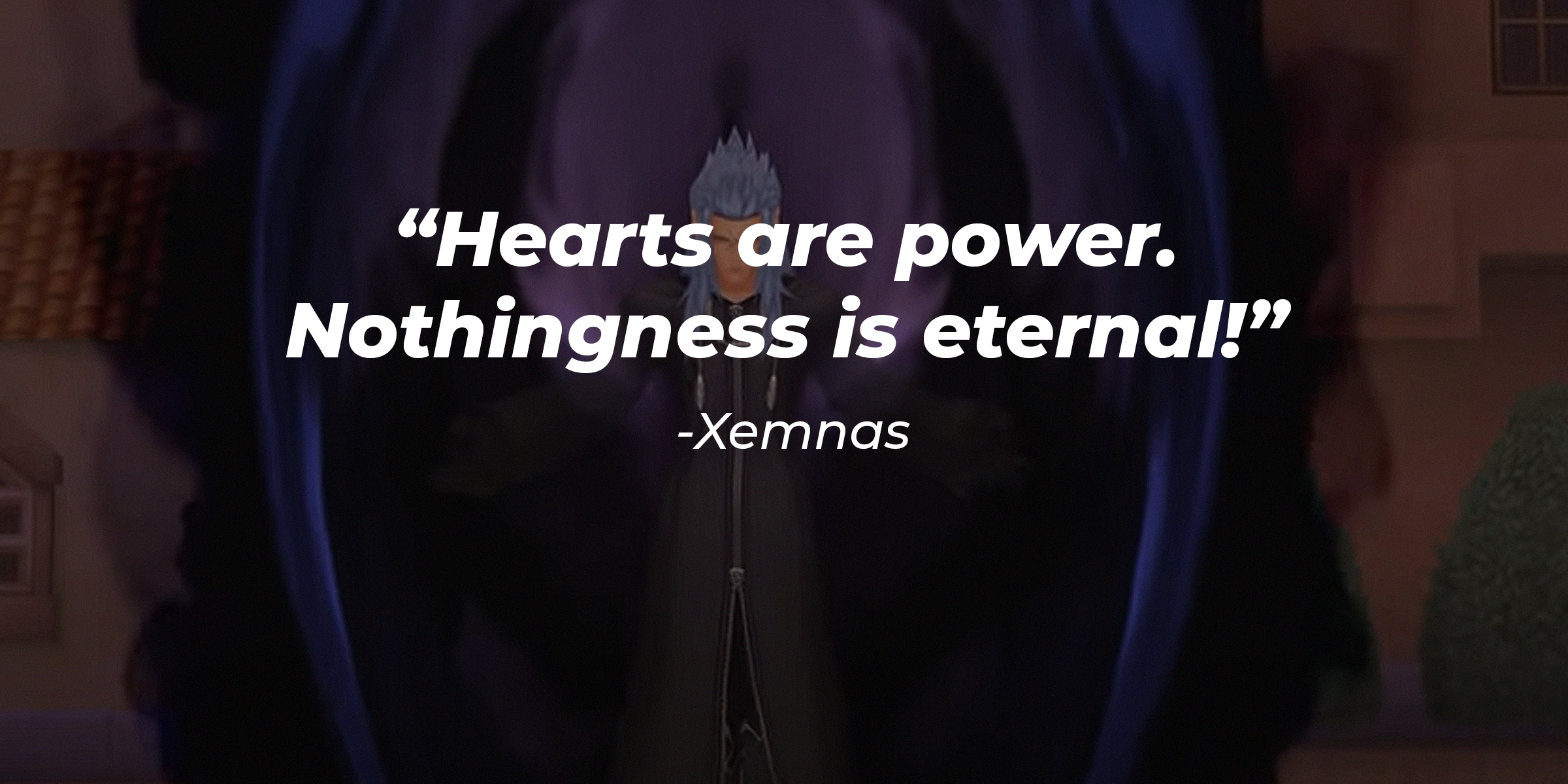 An image of Xenmas with their quote: “Hearts are power. Nothingness is eternal!” | Source: youtube.com/PlayStation